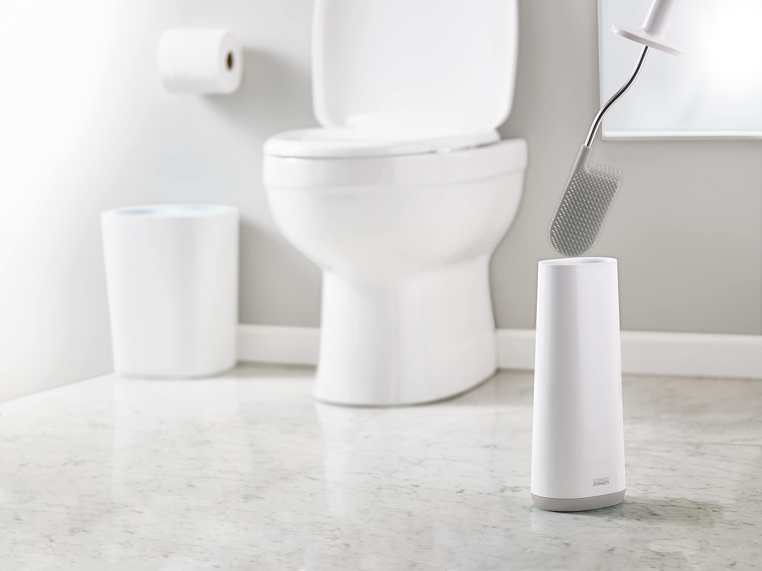 joseph-joseph-flex-balayette-wc-avec-t-te-flexible-et-support-blanc-gris image 5