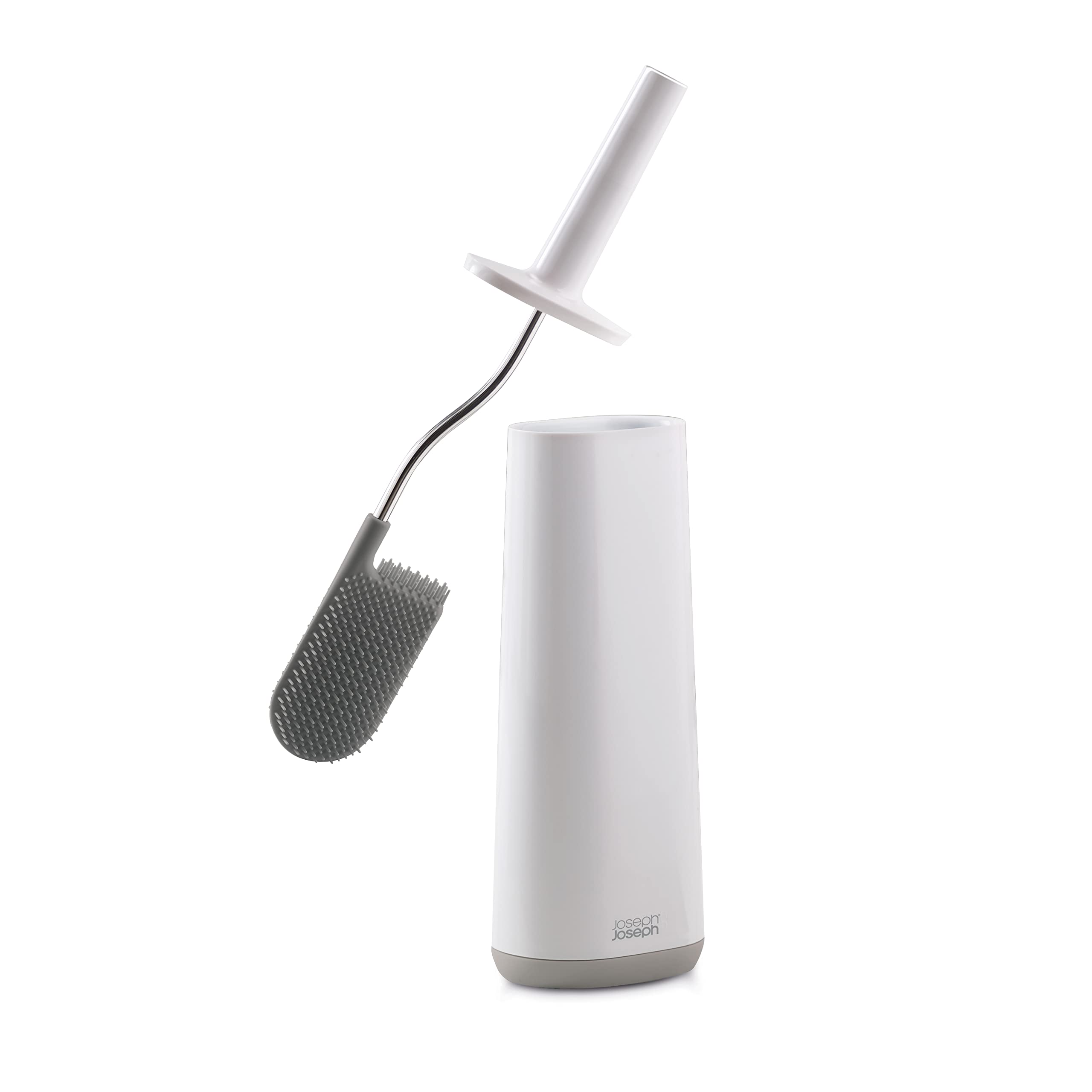 joseph-joseph-flex-balayette-wc-avec-t-te-flexible-et-support-blanc-gris image 1