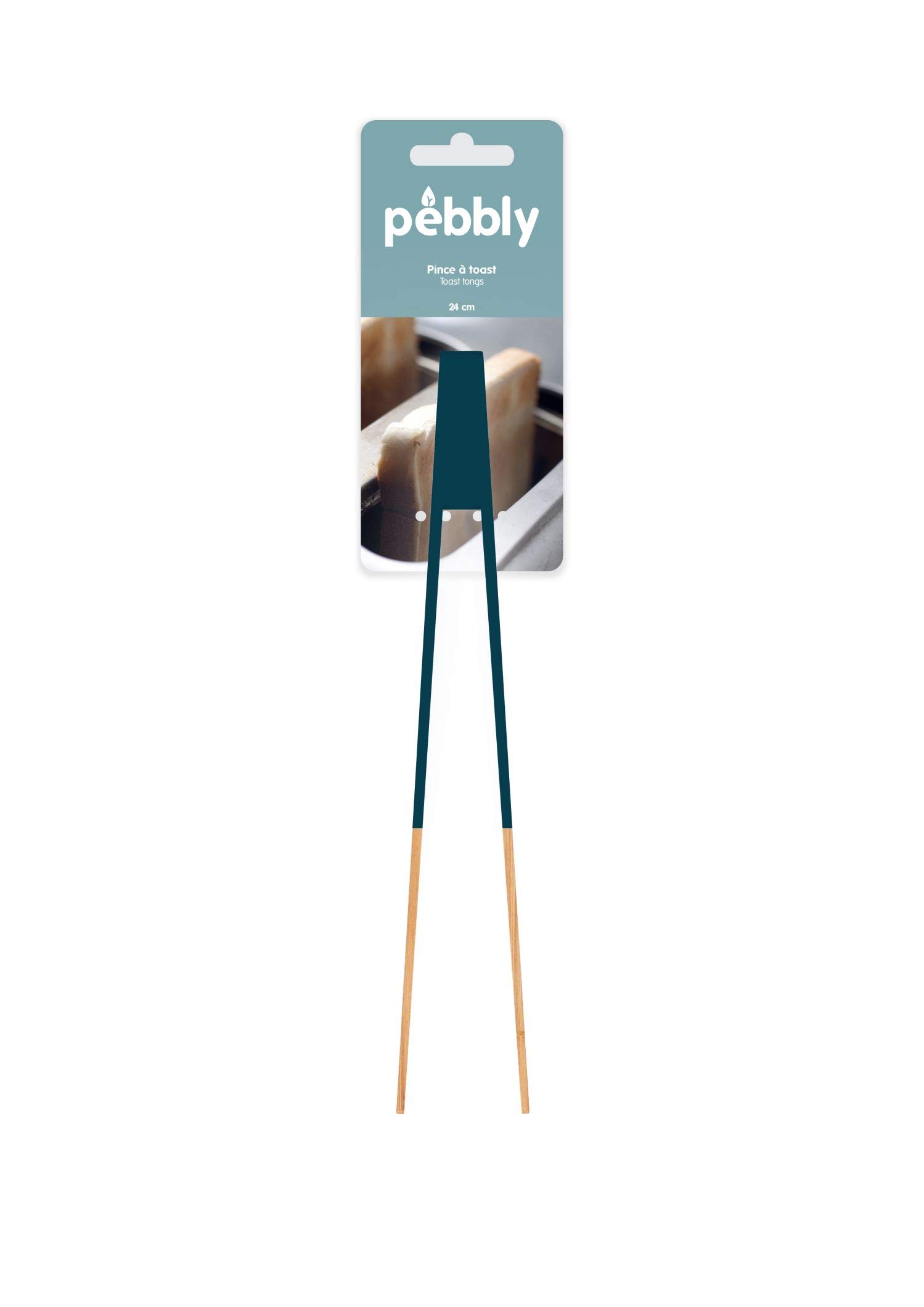 pebbly-pince-toast-aimant-e-en-bambou-naturel-avec-branches-fines-24-cm-rouge image 6