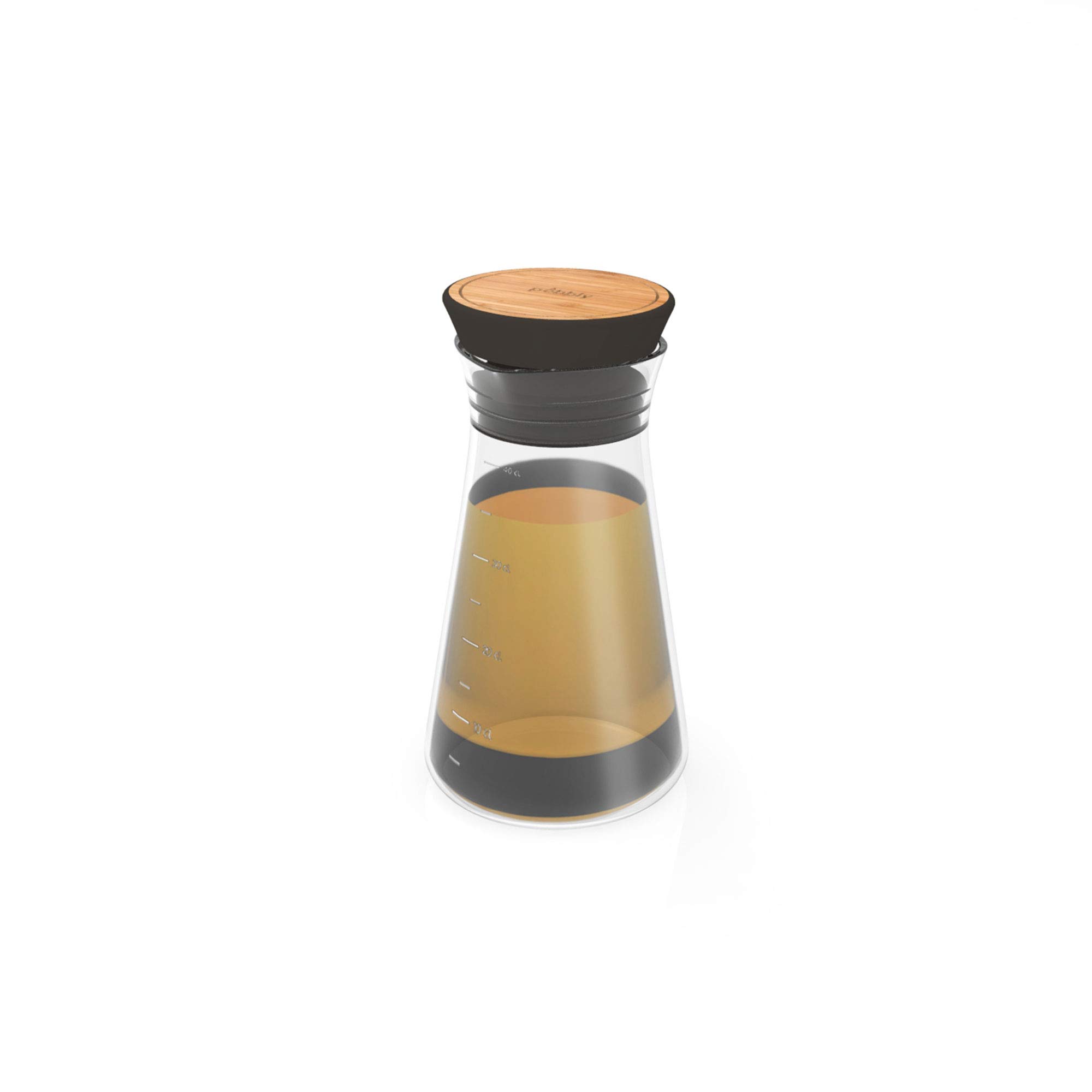 pebbly-shaker-vinaigrette-en-verre-et-bambou-naturel-450-ml-gradu-pour-conserver image 2