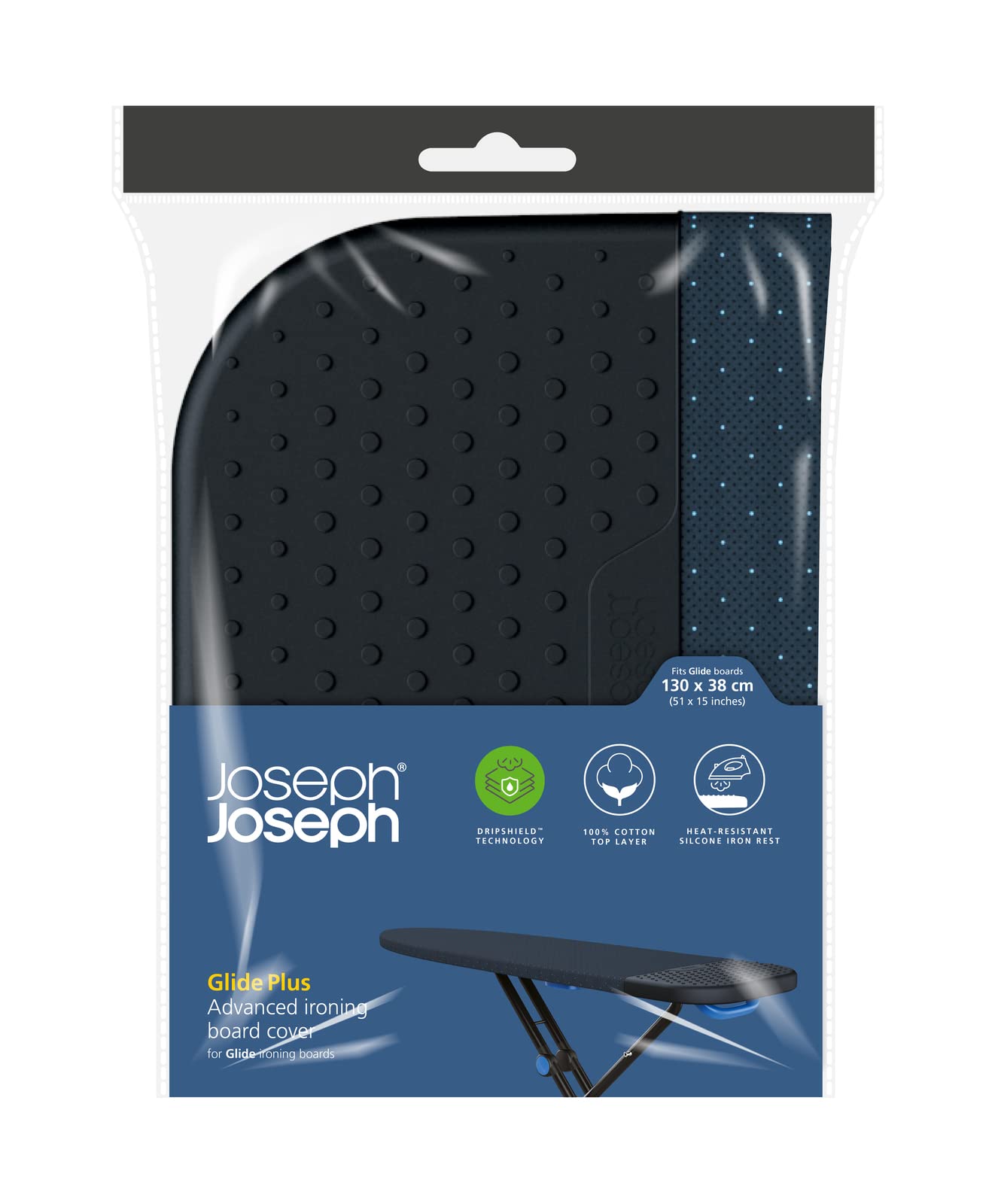joseph-joseph-glide-plus-housse-pour-table-repasser-130x38-cm-avec-technologie-d image 2