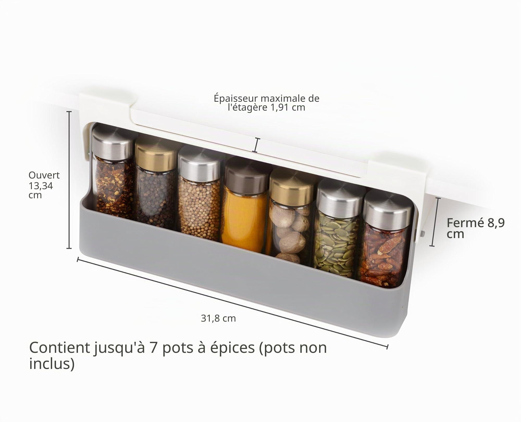 joseph-joseph-cupboardstore-support-sous-tag-re-avec-tiroir-pour-pices-gris image 3