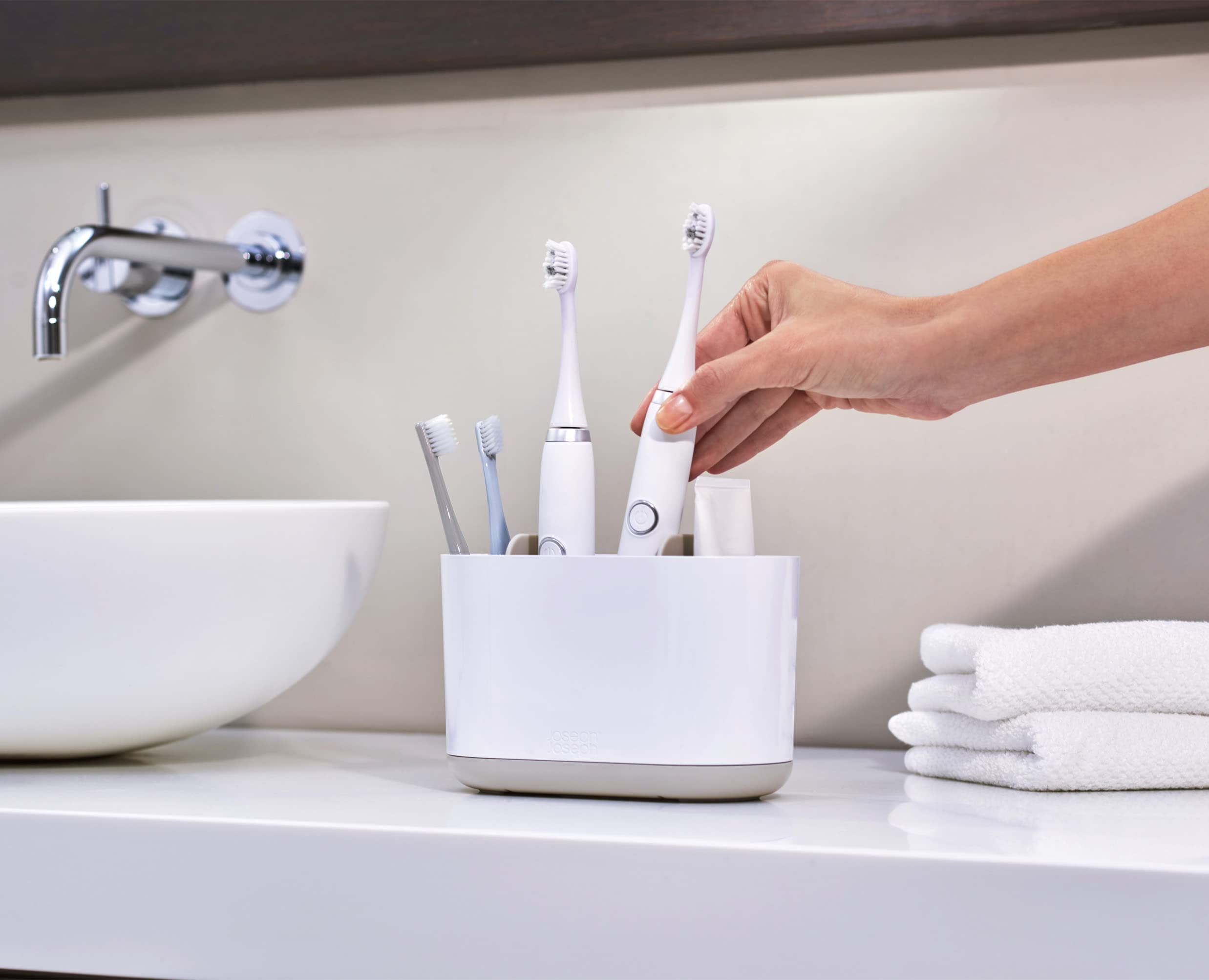 porte-brosse-dents-joseph-joseph-duo-amovible-grand-blanc image 6