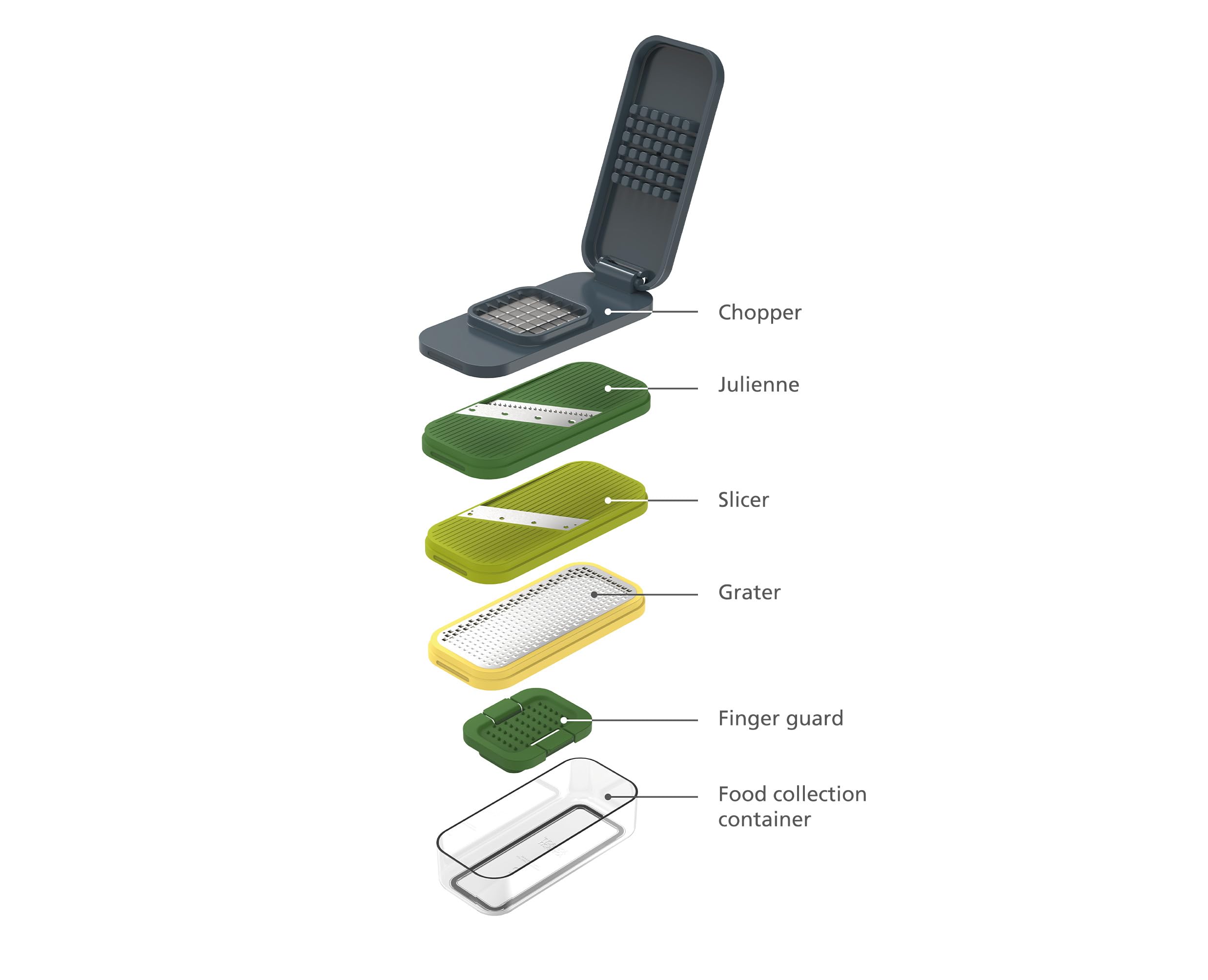 joseph-joseph-multi-prep-compact-4-en-1-hachoir-r-pe-trancheuse-mandoline-avec-p image 3