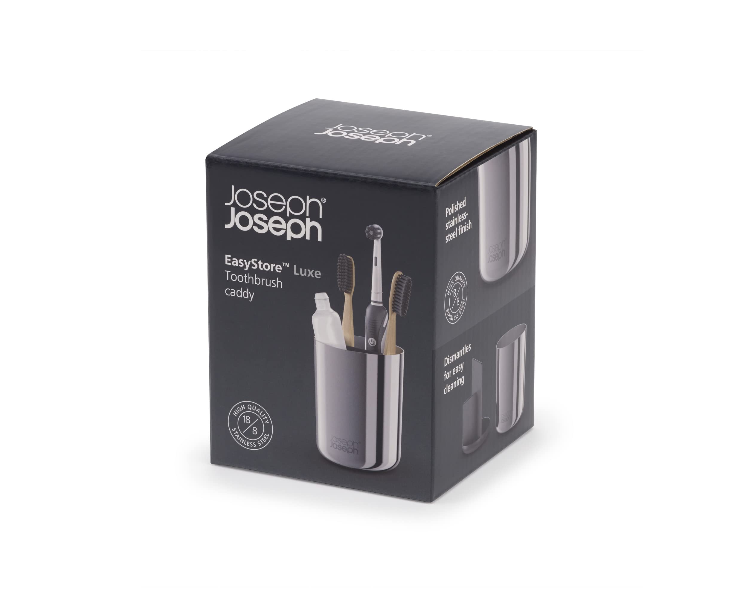 joseph-joseph-easystore-porte-brosse-dents-en-acier-inoxydable-range-tout-pour-s image 4