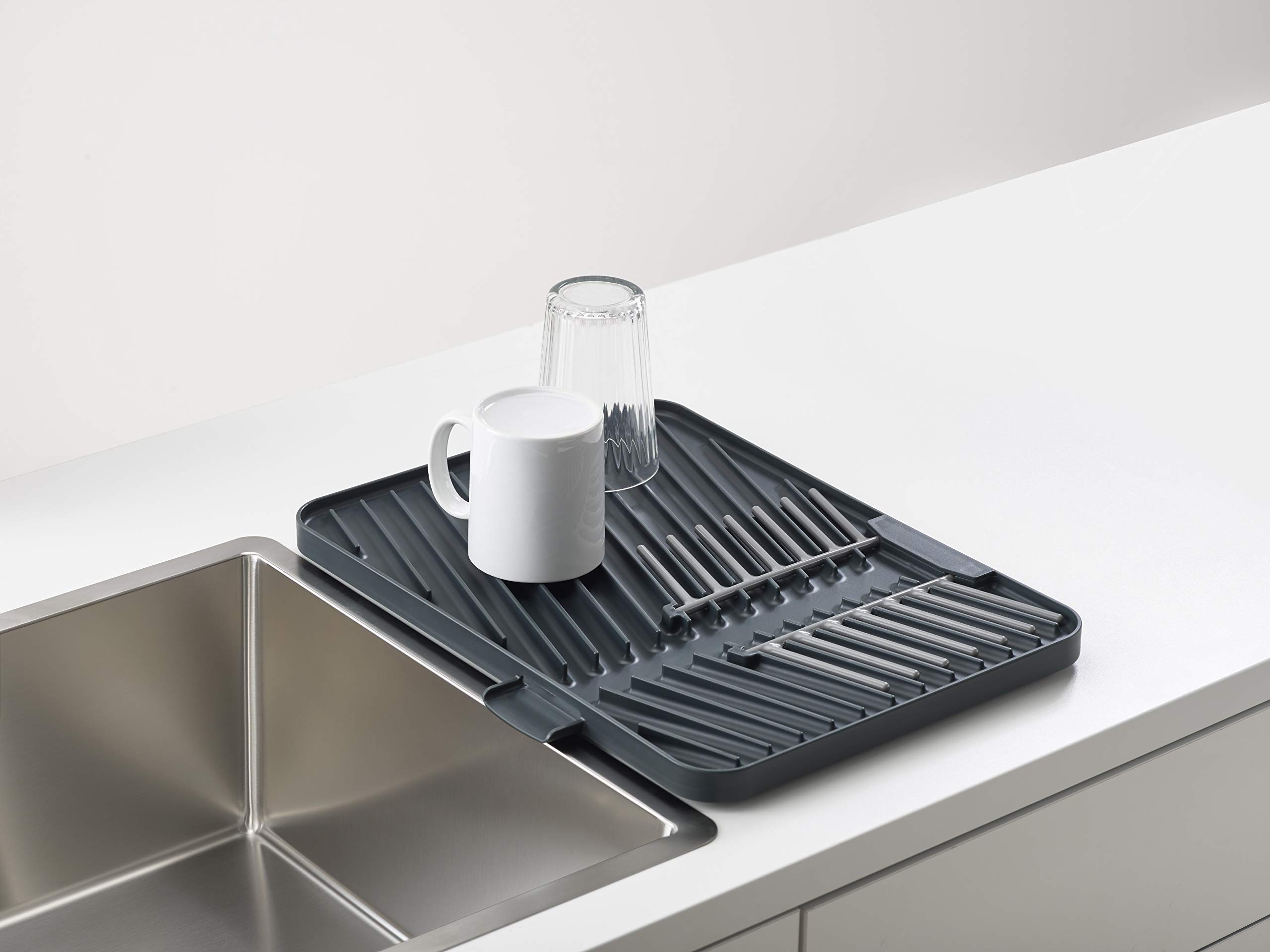 joseph-joseph-gouttoir-de-vidange-pliable-avec-bac-d-gouttement-gris image 6