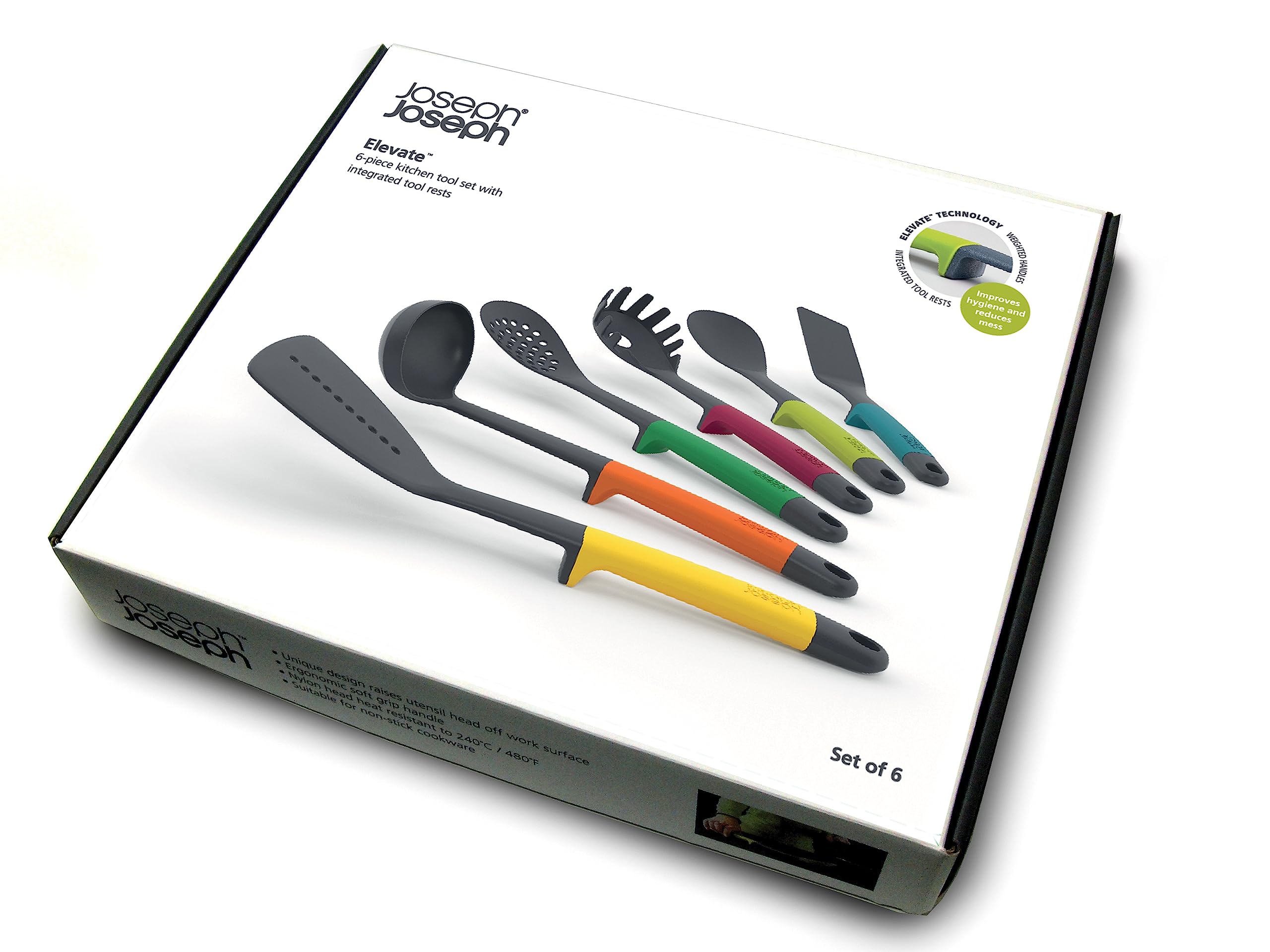 joseph-joseph-elevate-lot-de-6-ustensiles-de-cuisine-en-nylon-antiadh-sif-r-sist image 8