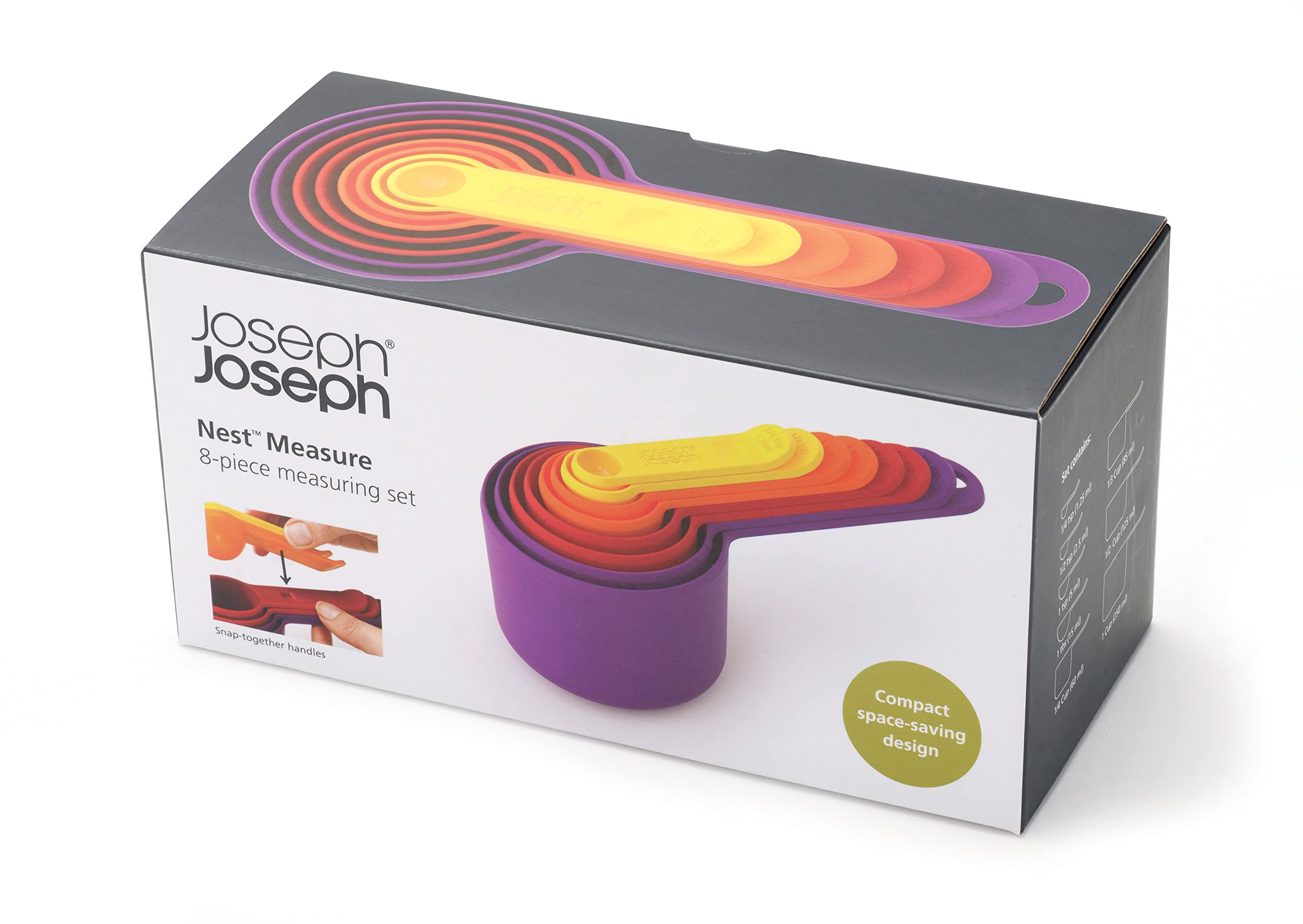 joseph-joseph-nest-ensemble-de-8-tasses-et-cuill-res-mesurer-empilables-multicol image 5