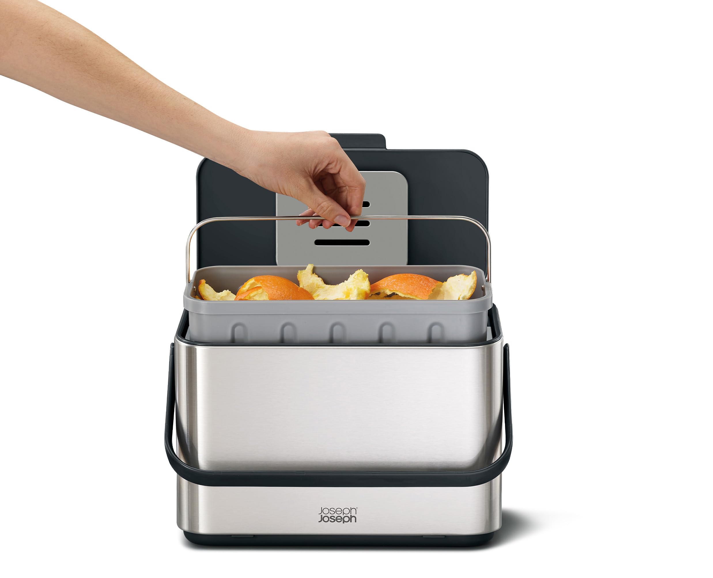 joseph-joseph-collect-poubelle-compost-4l-avec-couvercle-poign-e-rangement-pour- image 3