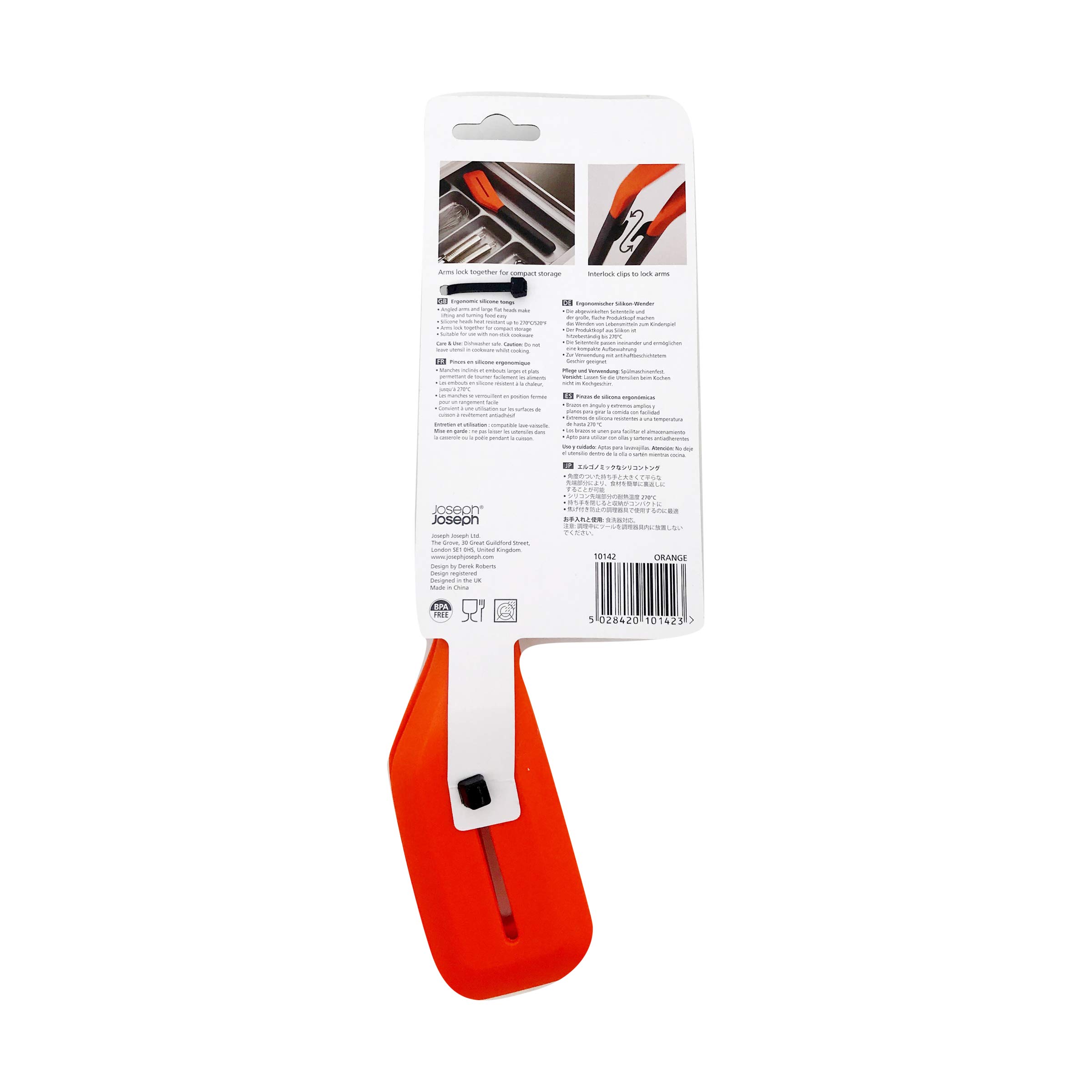 pince-retourner-joseph-joseph-avec-embouts-silicone-fermoir-de-rangement-gris-or image 2