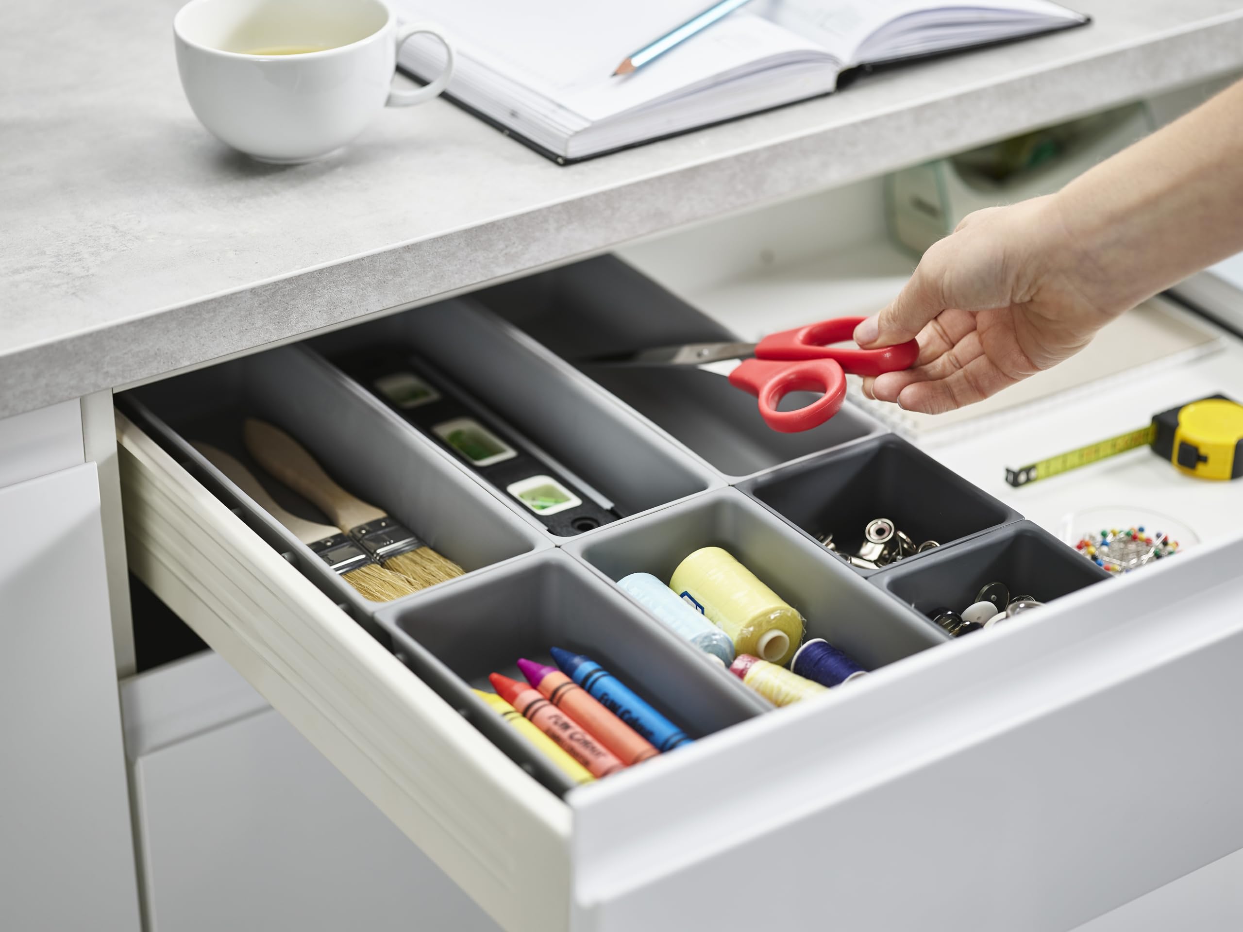 joseph-joseph-blox-ensemble-de-7-compartiments-de-rangement-modulaires-gris image 5