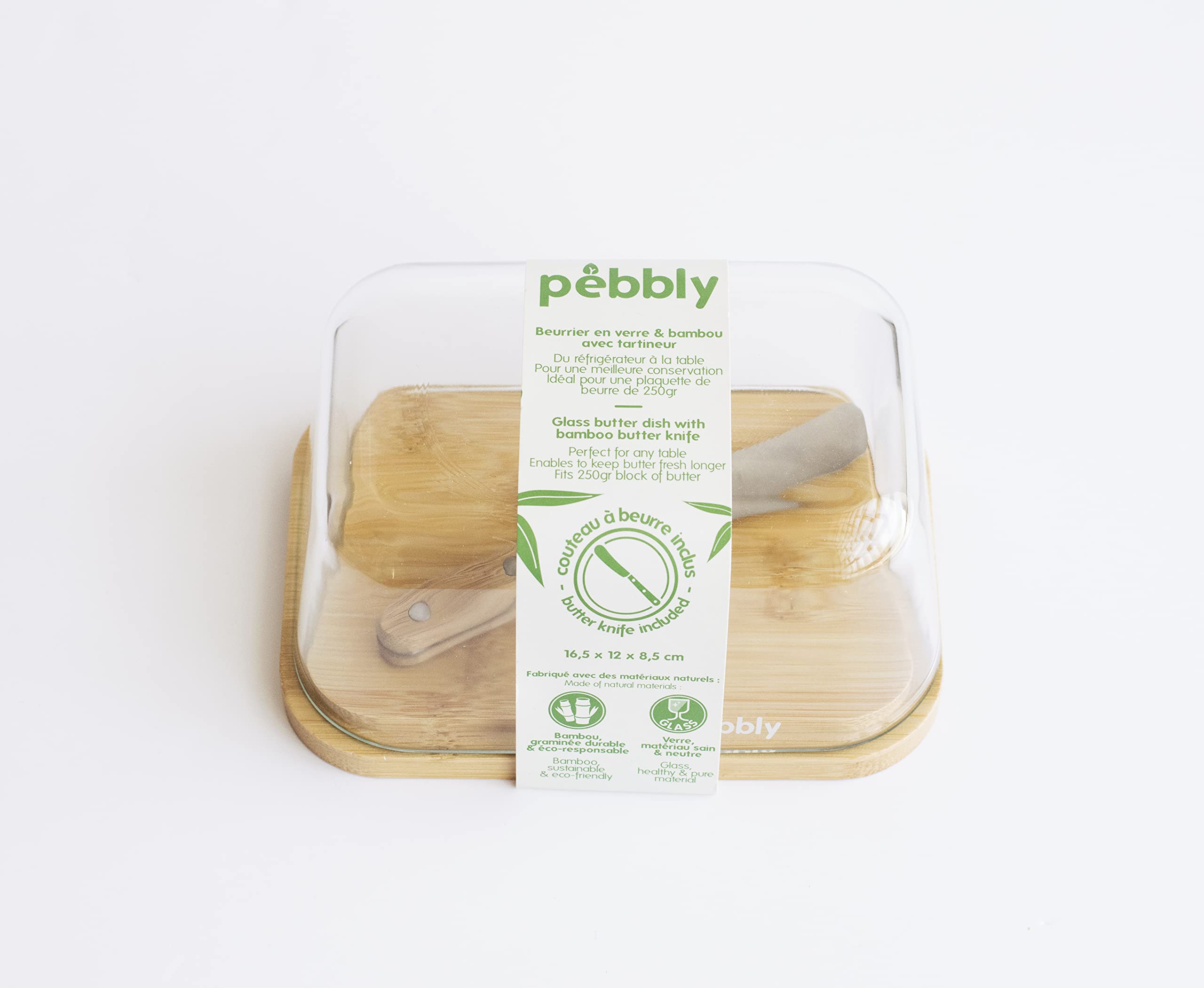 pebbly-beurrier-en-verre-et-bambou-avec-couteau-beurre-conservation-optimale-pou image 6