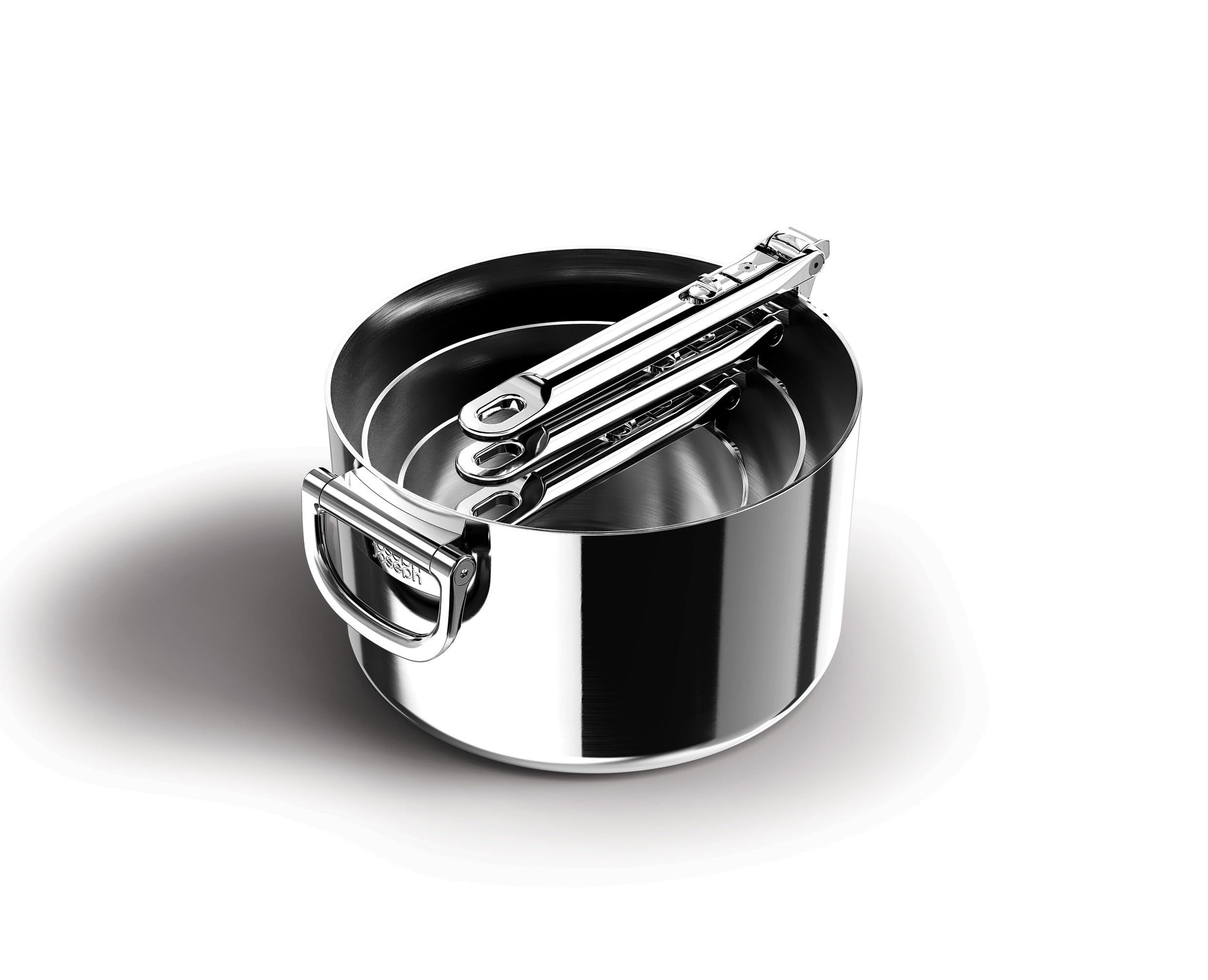 joseph-joseph-space-steel-set-de-3-casseroles-en-inox-avec-poign-es-pliantes-et- image 2