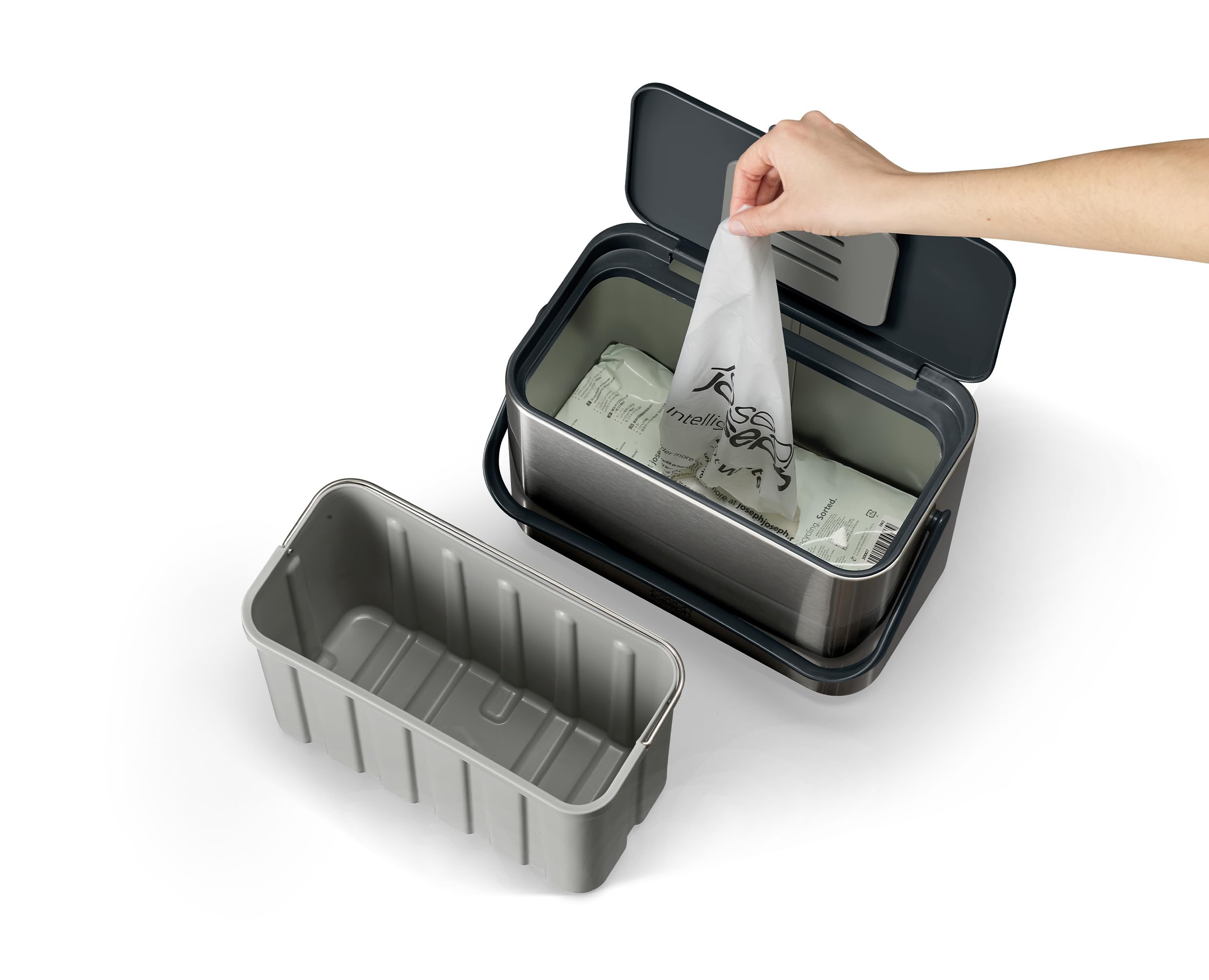 joseph-joseph-collect-poubelle-compost-4l-avec-couvercle-poign-e-rangement-pour- image 4