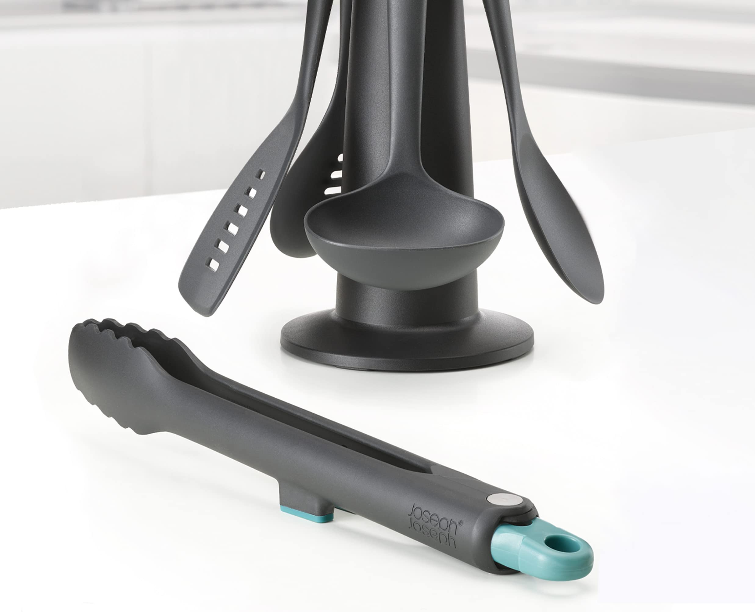 joseph-joseph-duo-ensemble-d-ustensiles-de-cuisine-5-pi-ces-avec-support-poign-e image 3