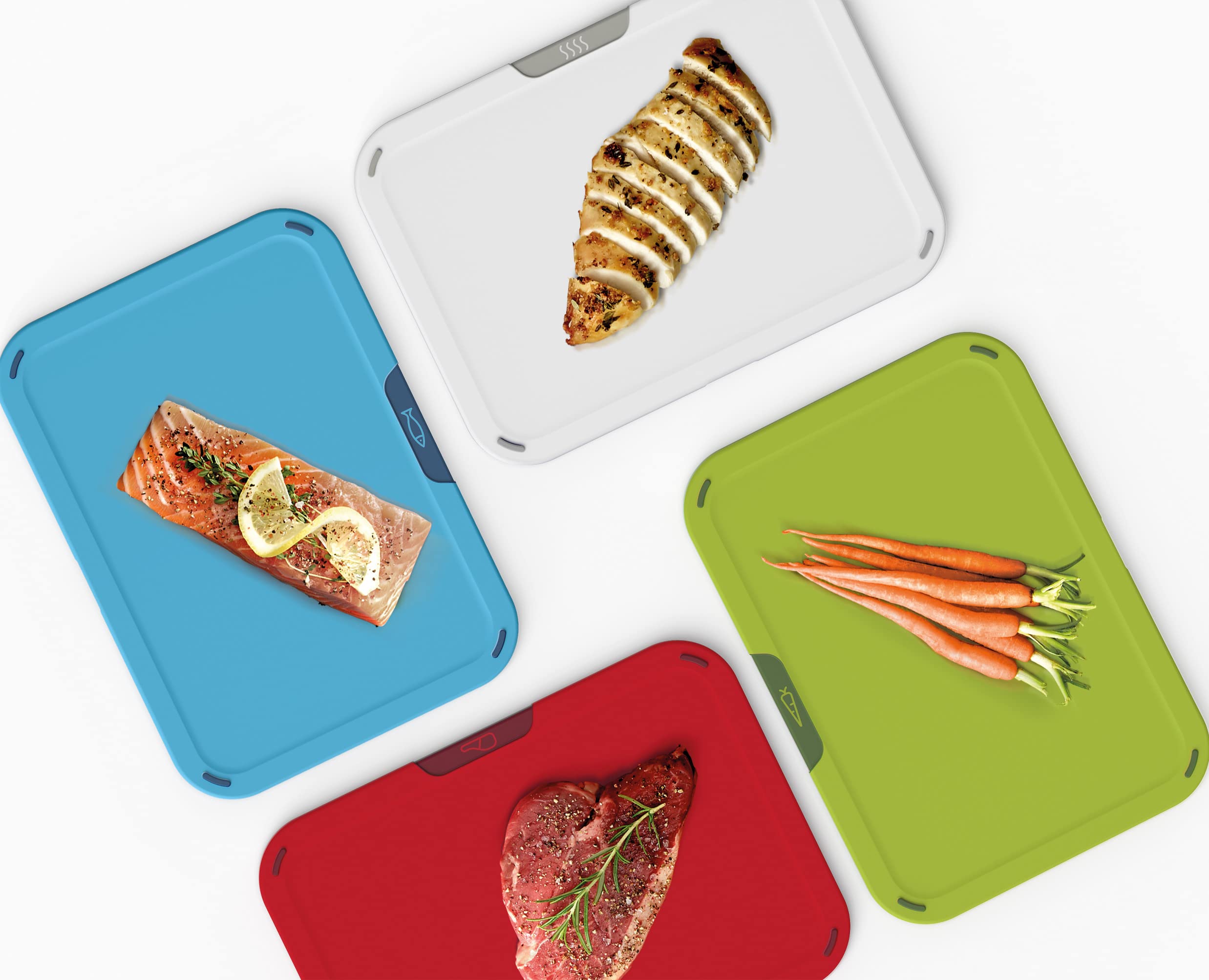 joseph-joseph-duo-icon-lot-de-4-planches-d-couper-code-couleur-avec-support-de-r image 3