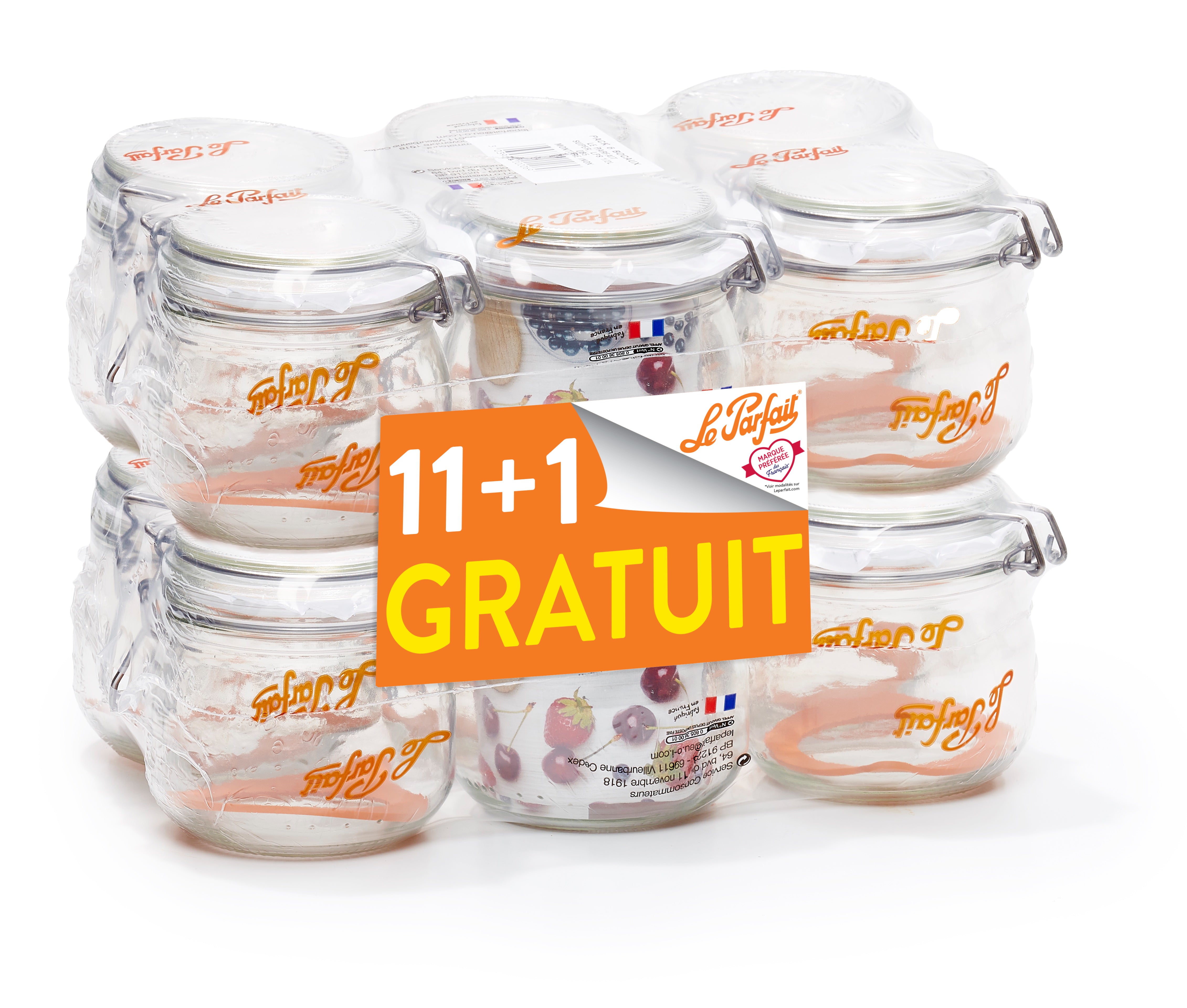 le-parfait-lot-de-12-bocaux-super-0-5-l-11-1-offert image 1
