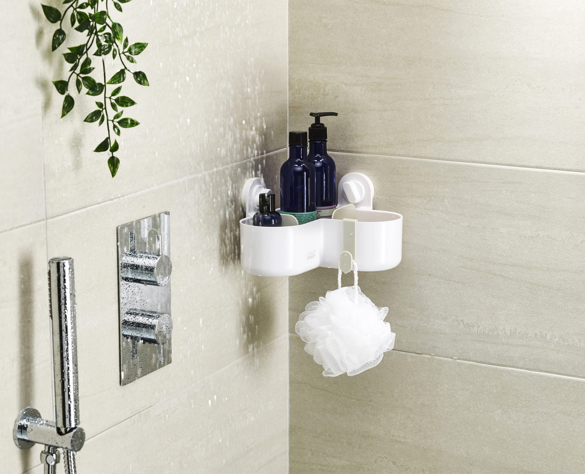 organiseur-de-douche-d-angle-joseph-joseph-duo-avec-ventouses-blanc image 7
