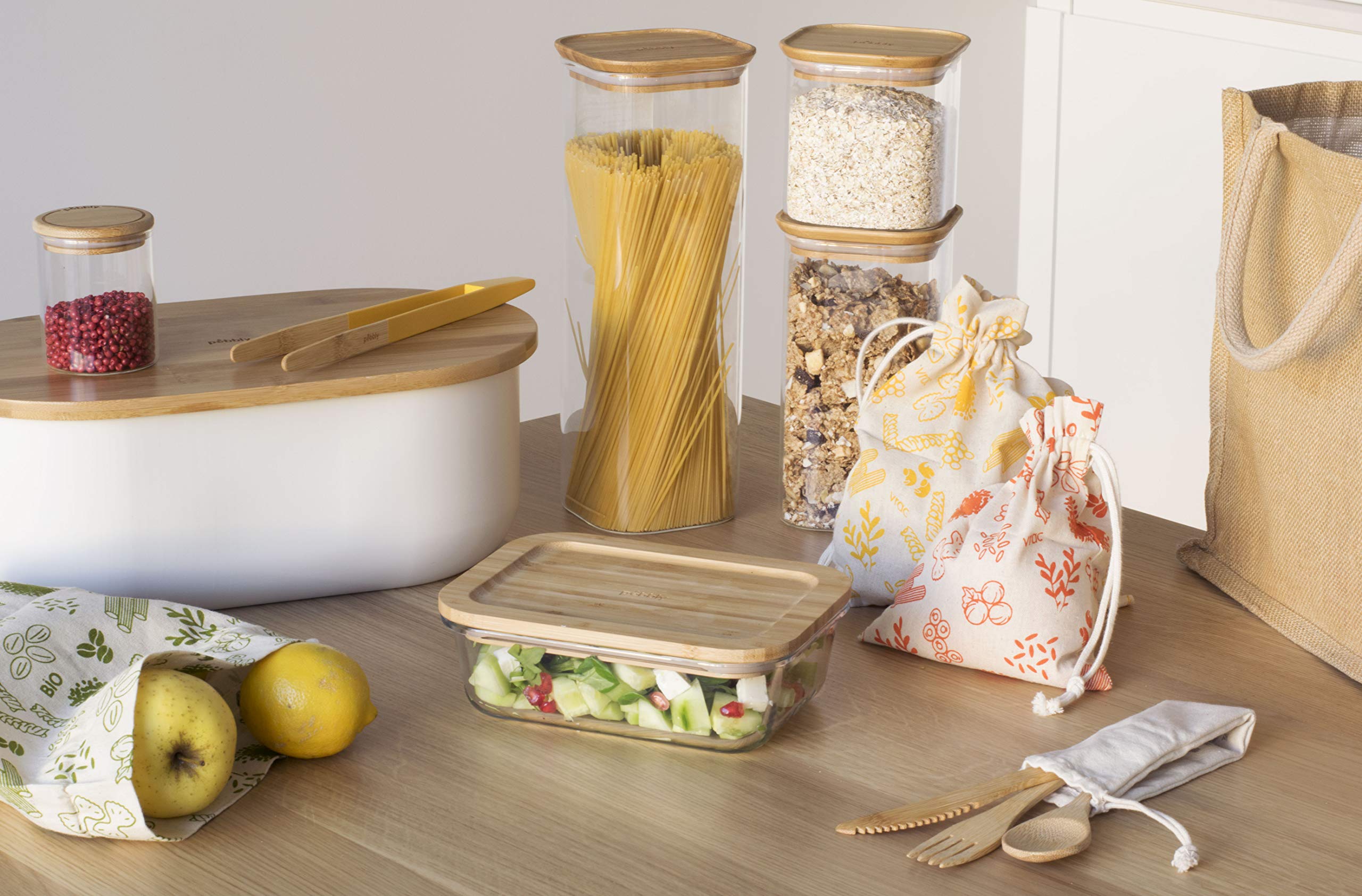pebbly-sac-vrac-alimentaire-r-utilisable-en-coton-bio-orange-15x20cm-avec-cordon image 5