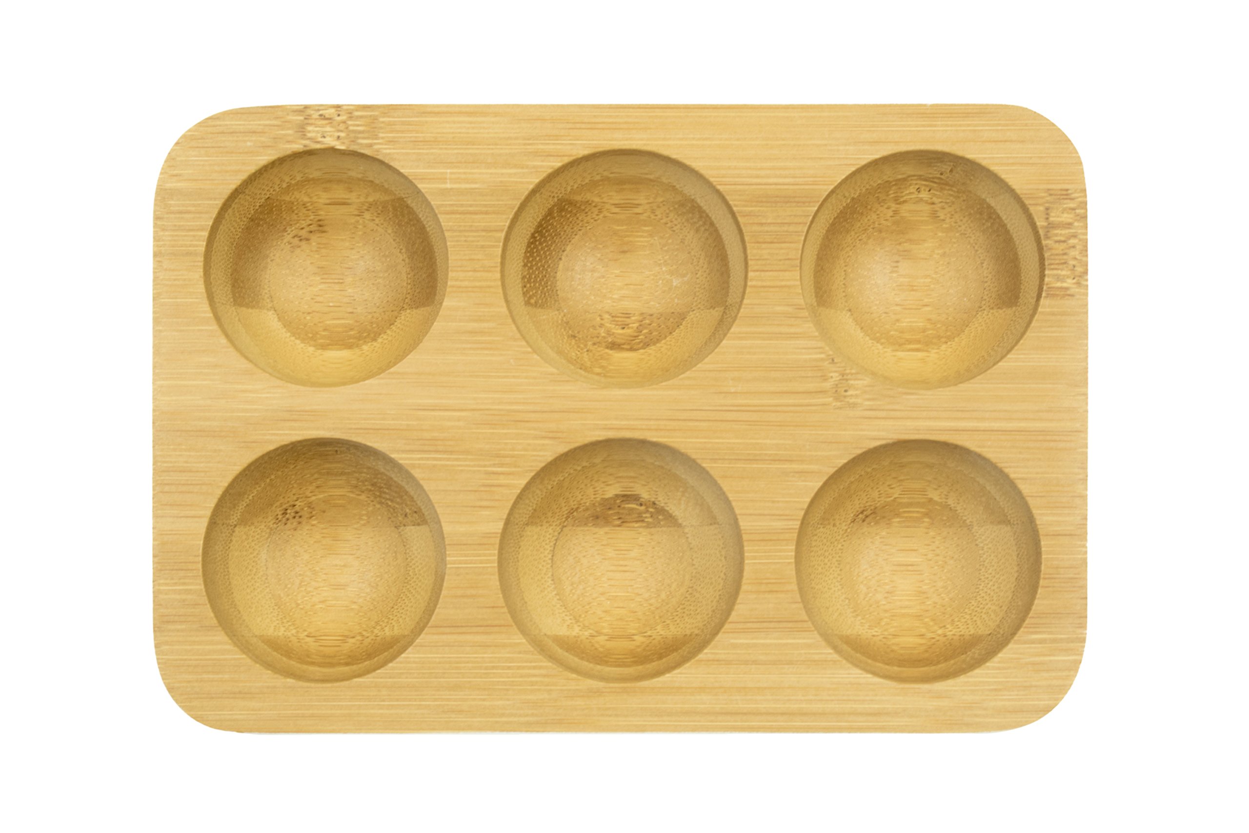 pebbly-plateau-ufs-en-bambou-avec-liser-blanc-capacit-6-ufs-17-x-12-x-3-cm image 2