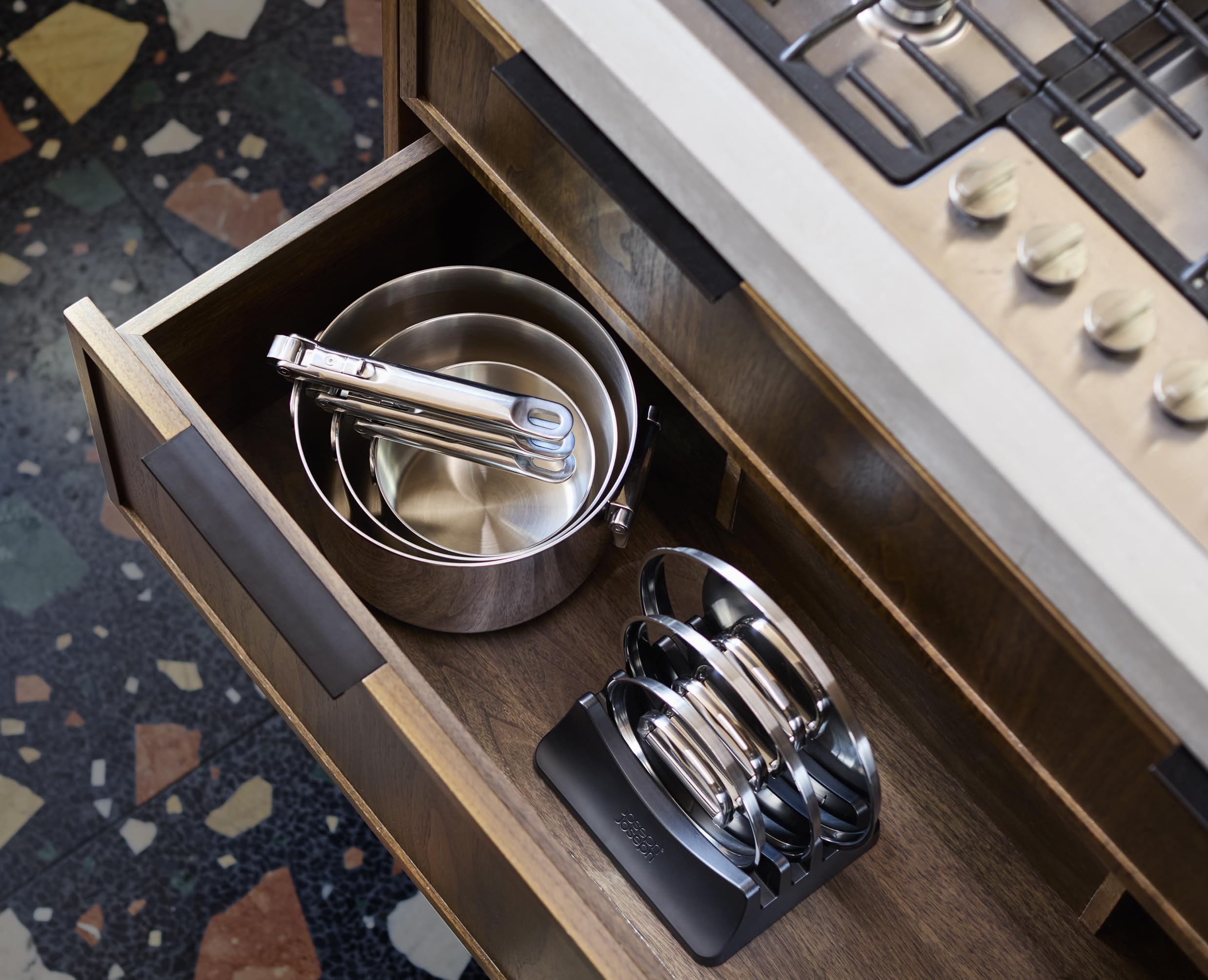 joseph-joseph-space-steel-set-de-3-casseroles-en-inox-avec-poign-es-pliantes-et- image 5