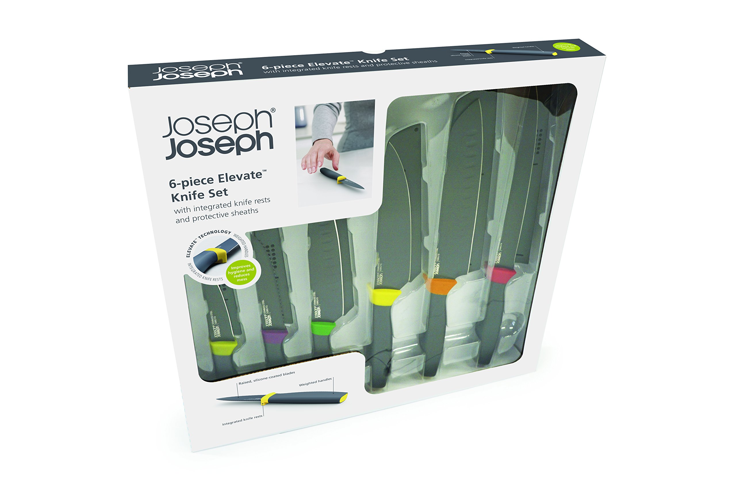 joseph-joseph-elevate-ensemble-de-6-couteaux-avec-tui-lames-acier-inoxydable-noi image 6