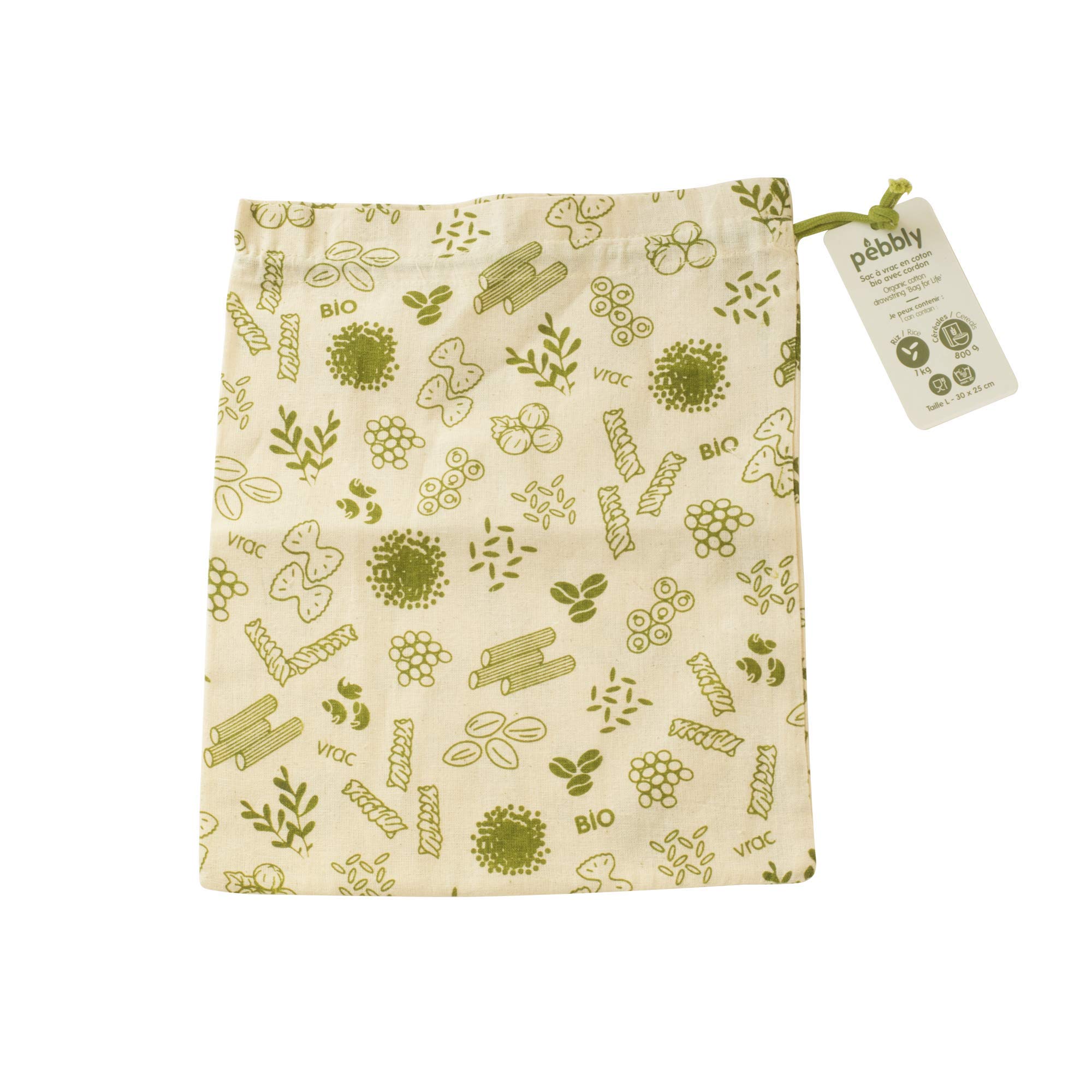 pebbly-sac-vrac-alimentaire-r-utilisable-en-coton-bio-orange-15x20cm-avec-cordon image 7