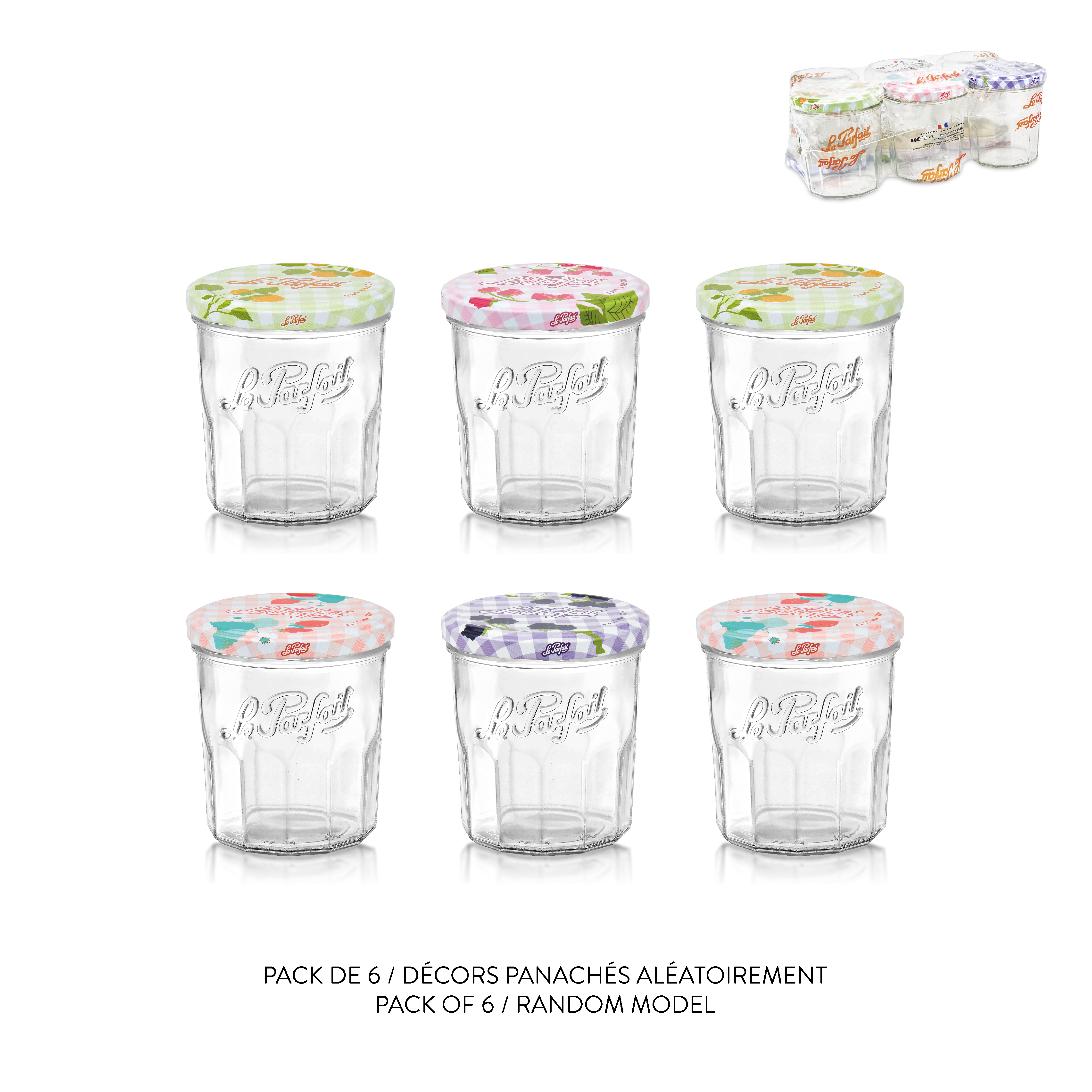 le-parfait-lot-de-6-confituriers-pots-confiture-324ml-ou-385ml image 1