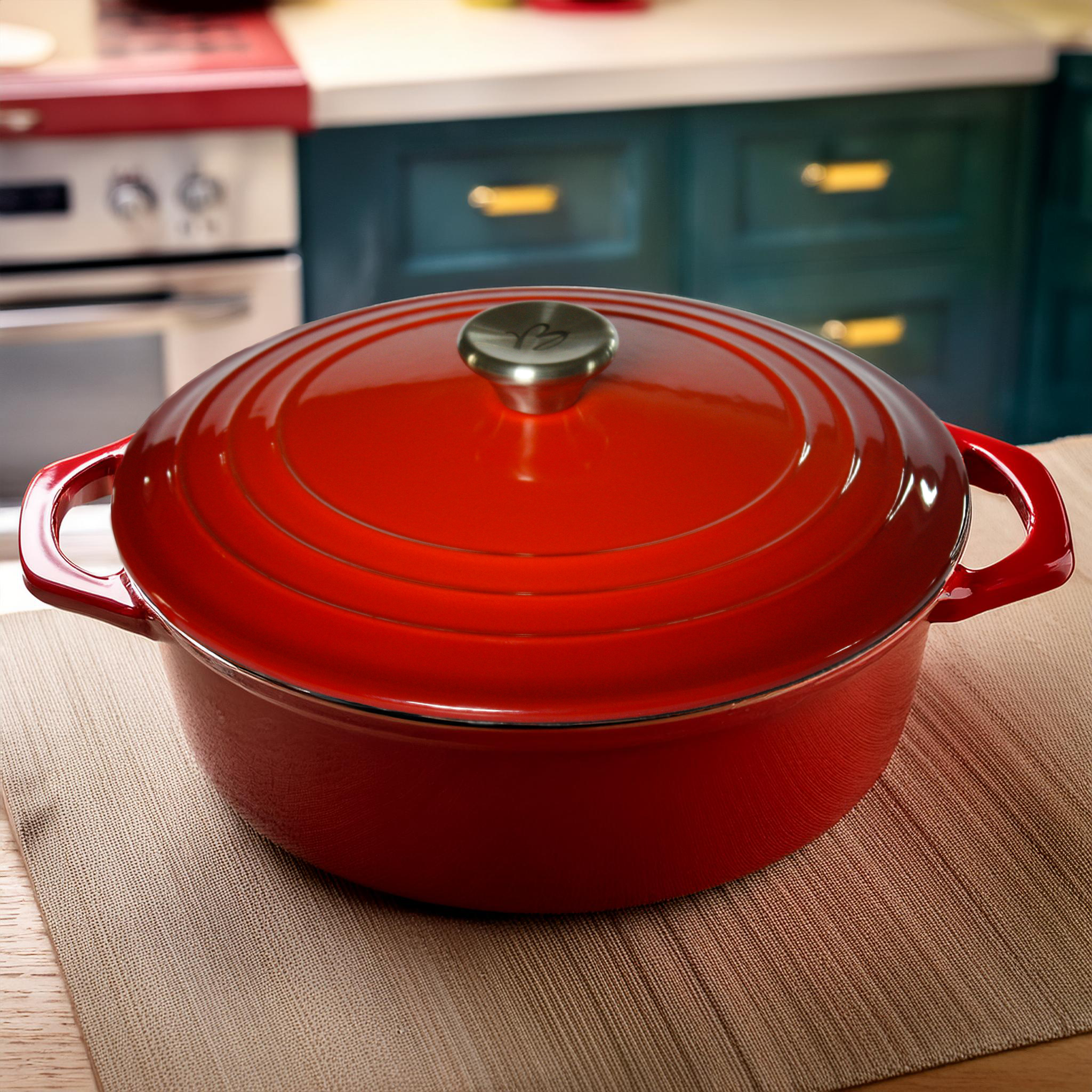 cocotte-en-fonte-ronde-le-parfait-3-85-l-rouge-d-grad image 2