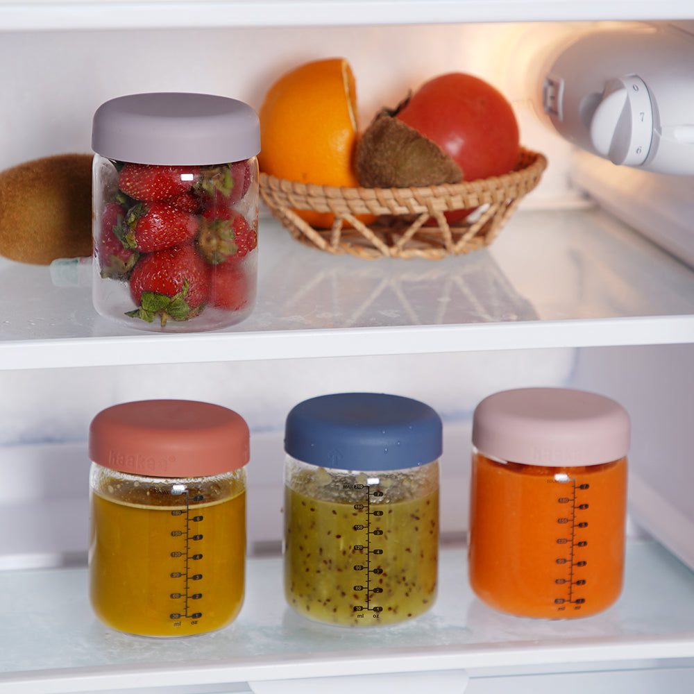 haakaa-ensemble-de-4-bocaux-en-verre-avec-couvercles-silicone-herm-tiques-210-ml image 4