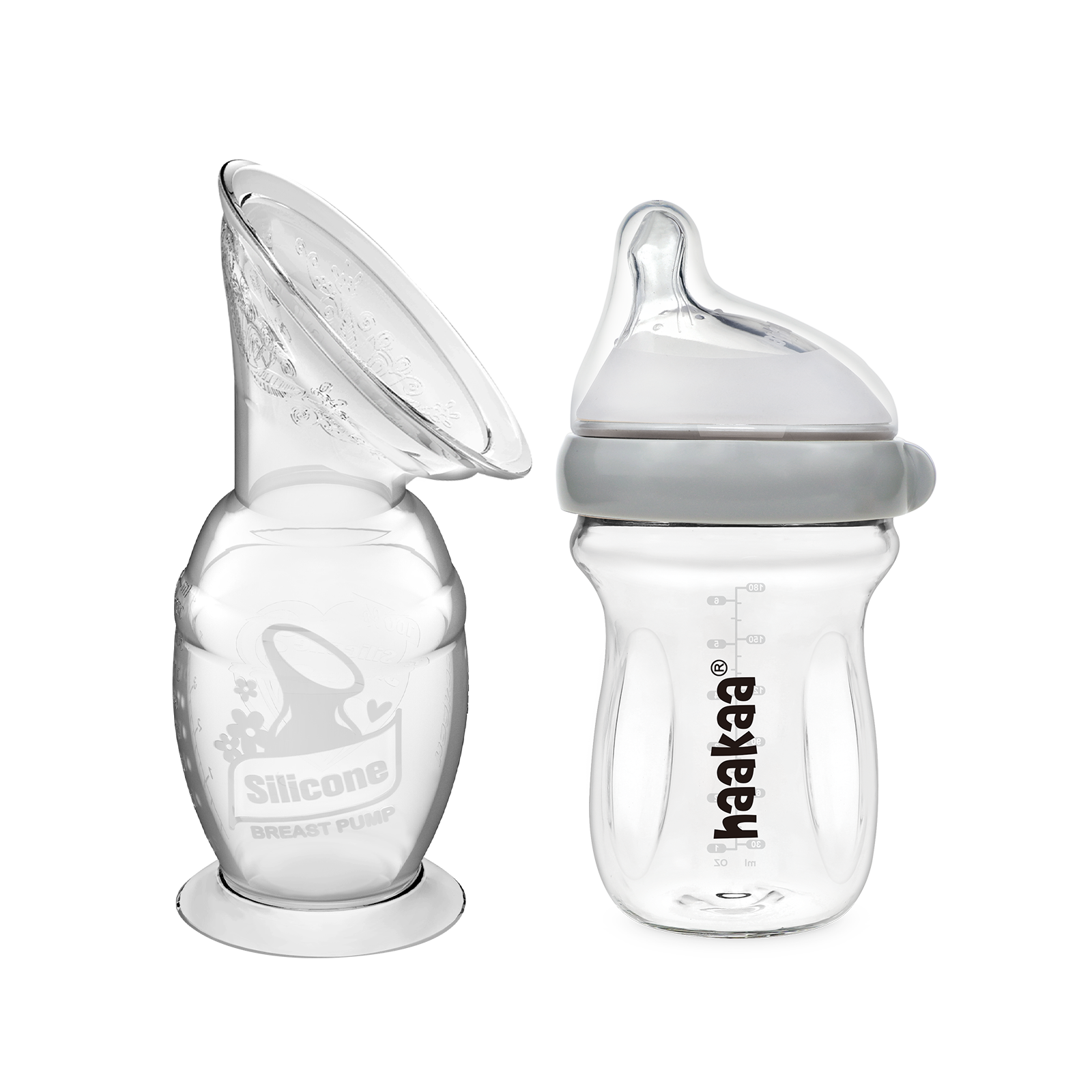 coffret-tire-lait-haakaa-generation-2-silicone-150ml-biberon-en-verre-gen-3-160m image 1