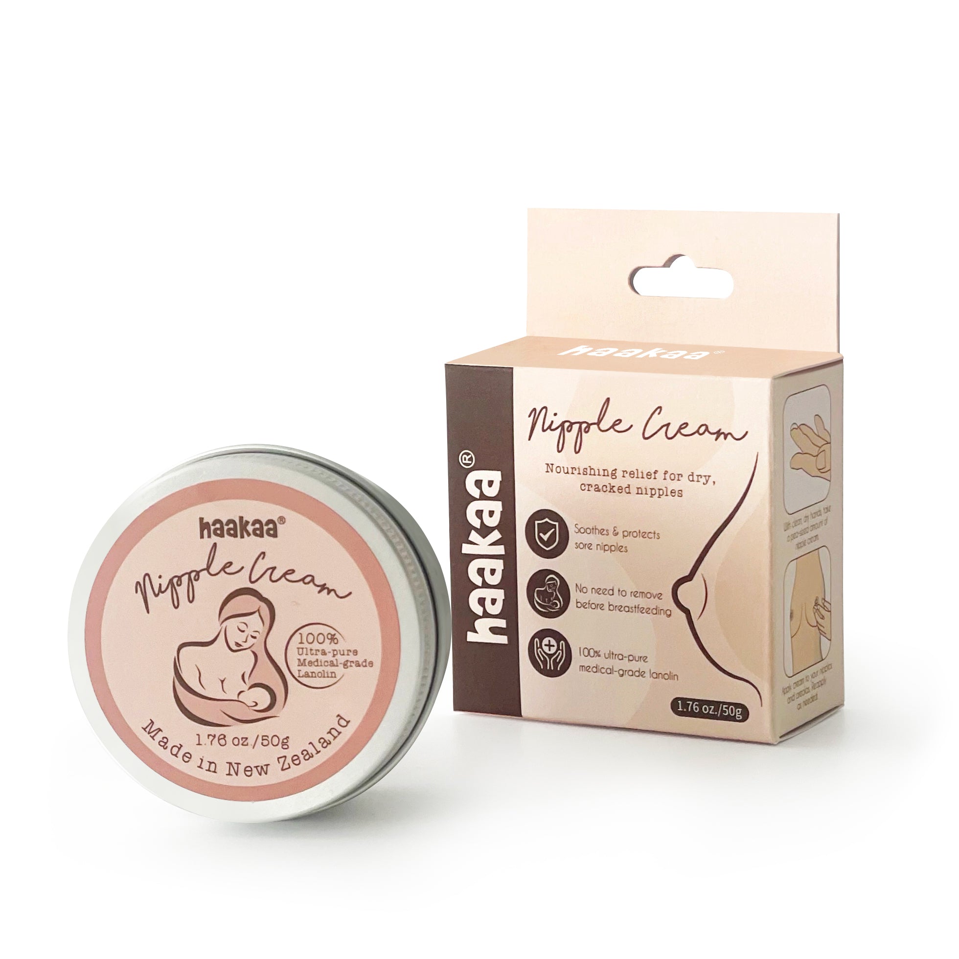 haakaa-nipple-cream-100-medical-grade-lanolin-50g-nz-made image 2