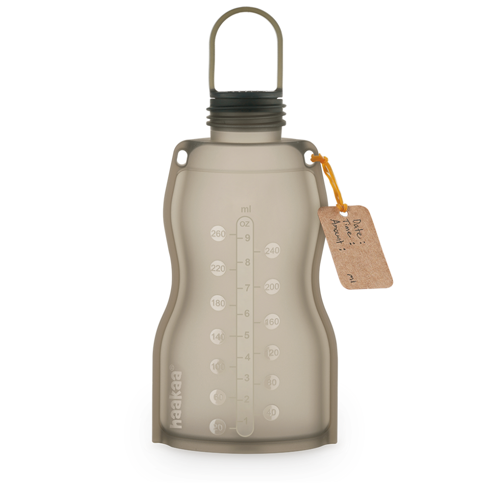 sachets-de-conservation-de-lait-maternel-en-silicone-r-utilisables-haakaa-260-ml image 1