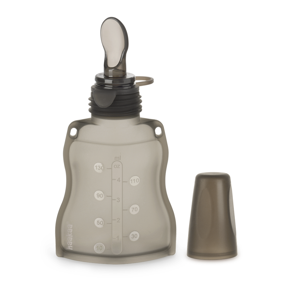 poche-repas-en-silicone-avec-cuill-re-haakaa-130-ml image 1