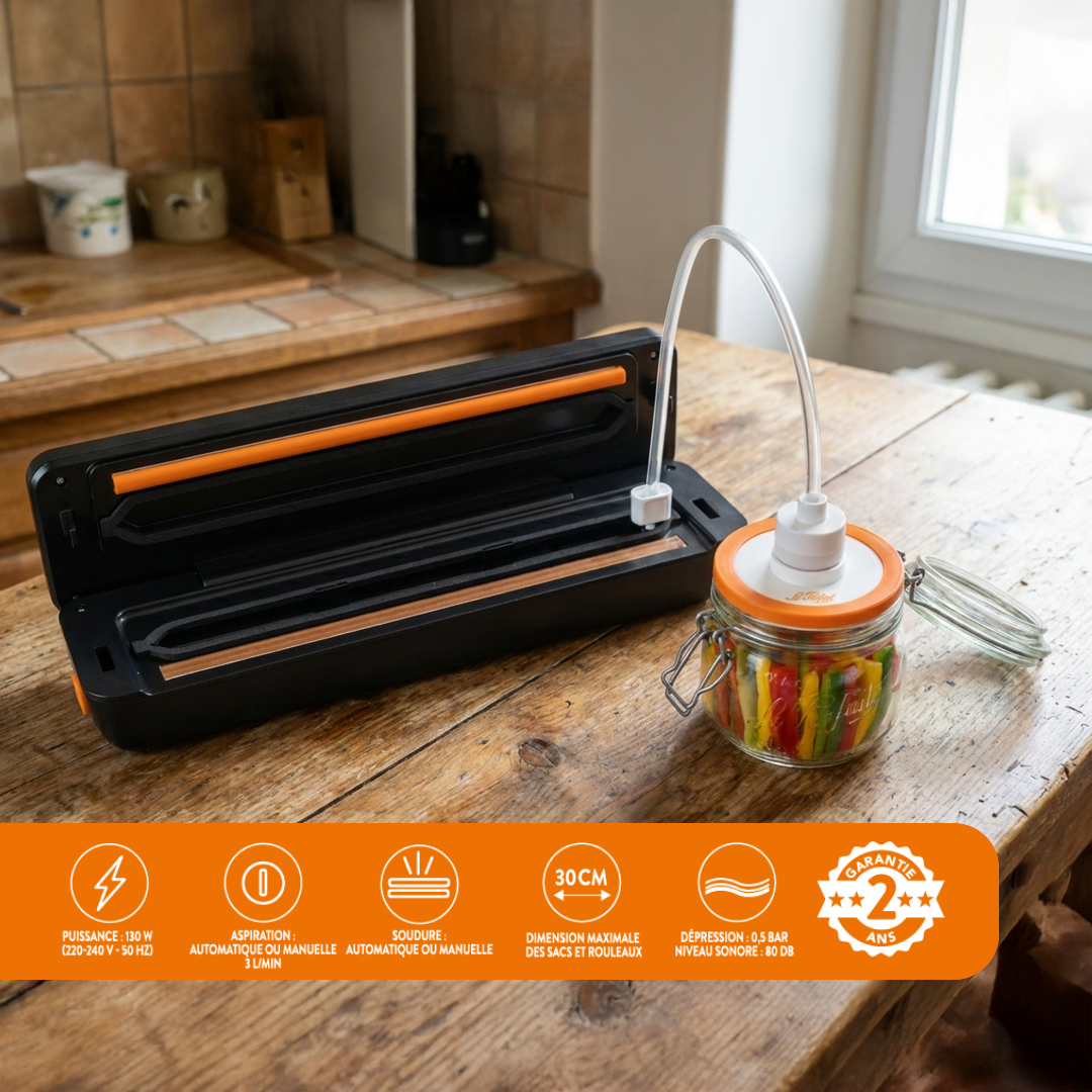 le-parfait-the-essentials-machine-sous-vide-compacte-130w-aspirateur-alimentaire image 2