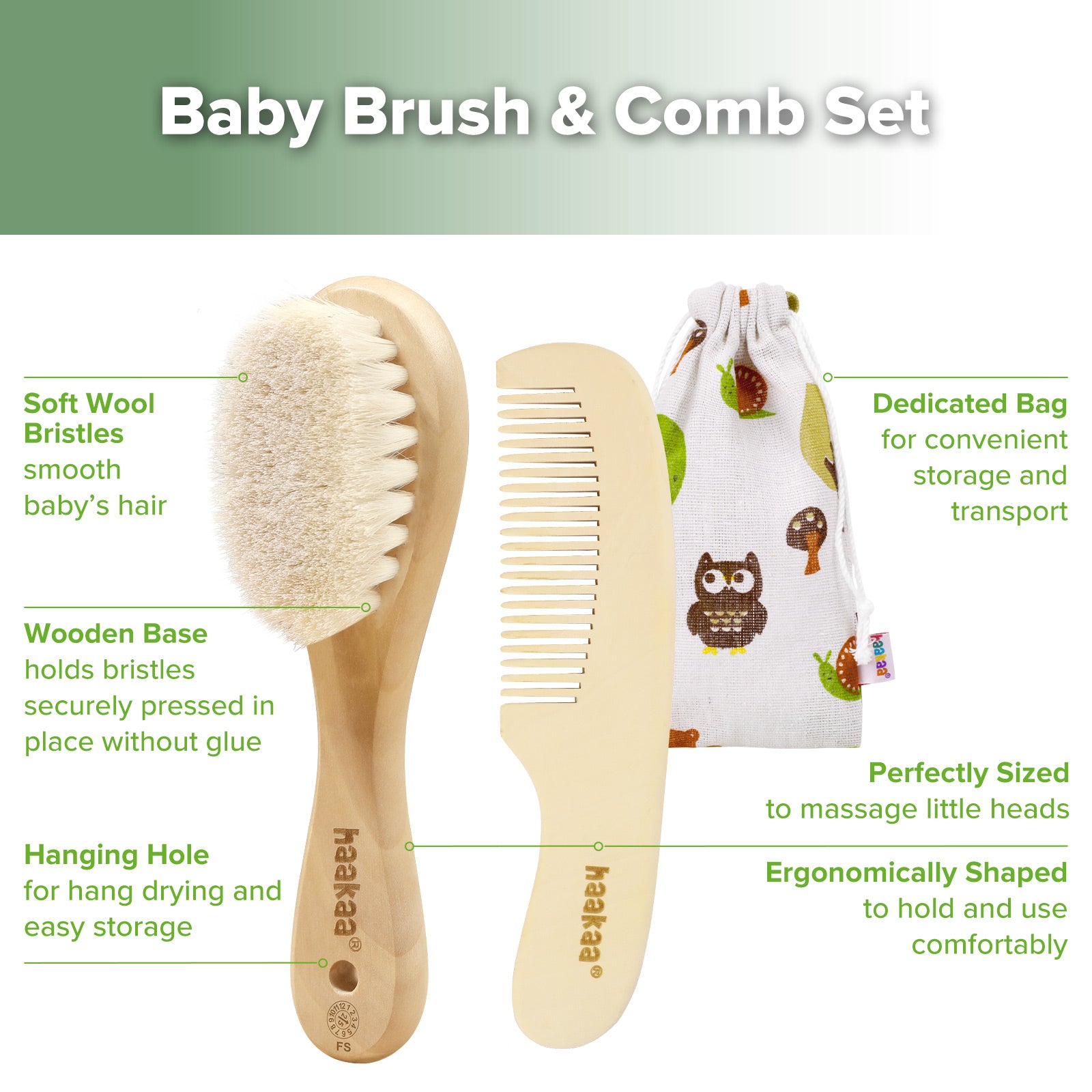 brosse-pour-b-b-en-laine-de-mouton-haakaa image 4