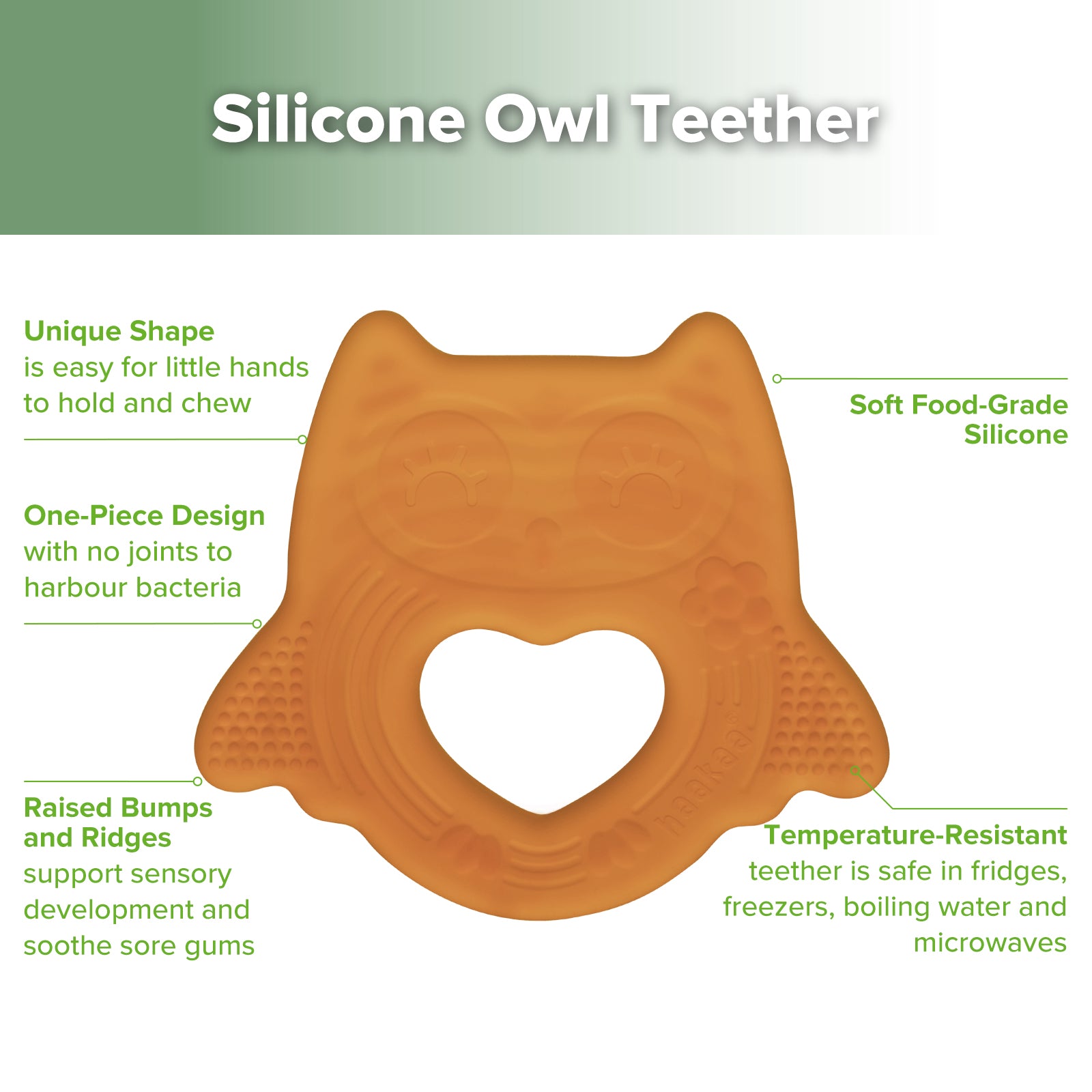 anneau-de-dentition-hibou-en-silicone-haakaa image 4