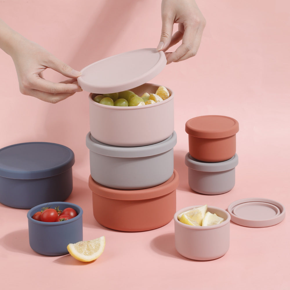 lot-de-2-bo-tes-rondes-en-silicone-haakaa-pour-aliments image 2