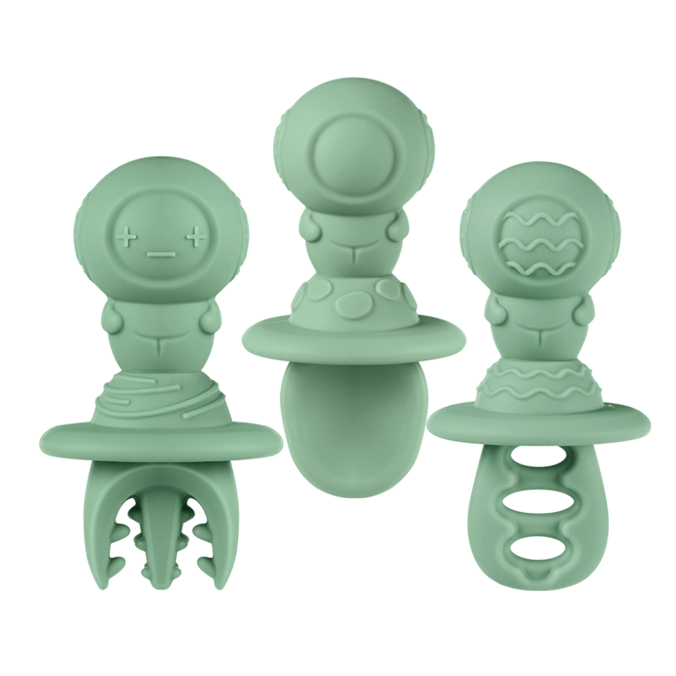 set-de-couverts-en-silicone-astro-haakaa-b-b-cuill-res-et-fourchette-prix-malin image 1