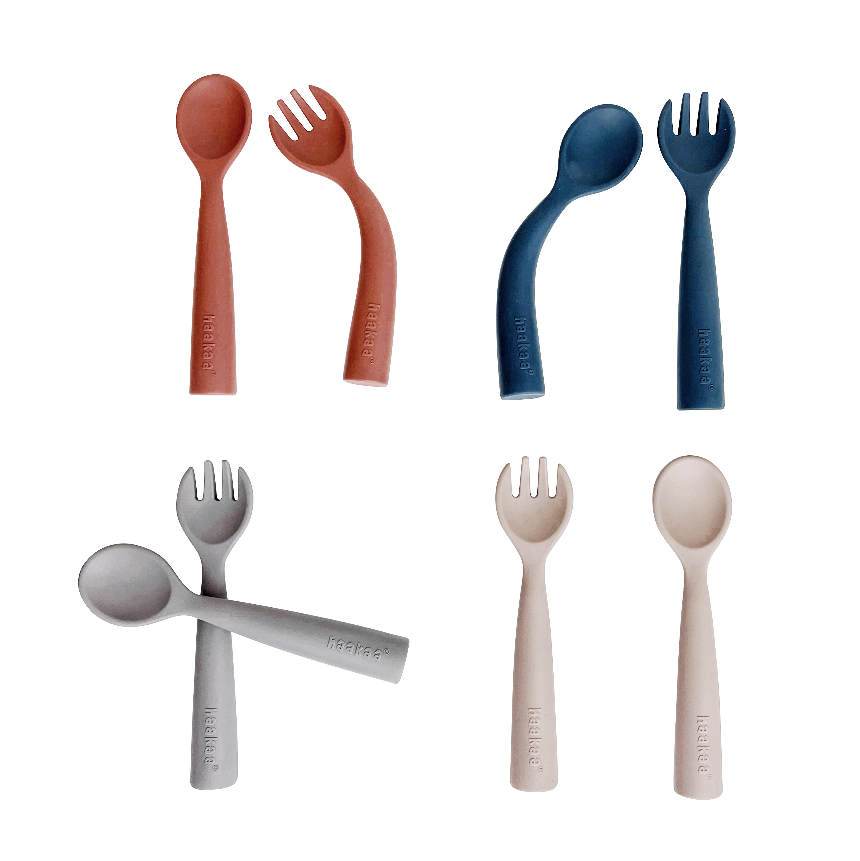 haakaa-set-de-couverts-souples-bendy-en-silicone image 1